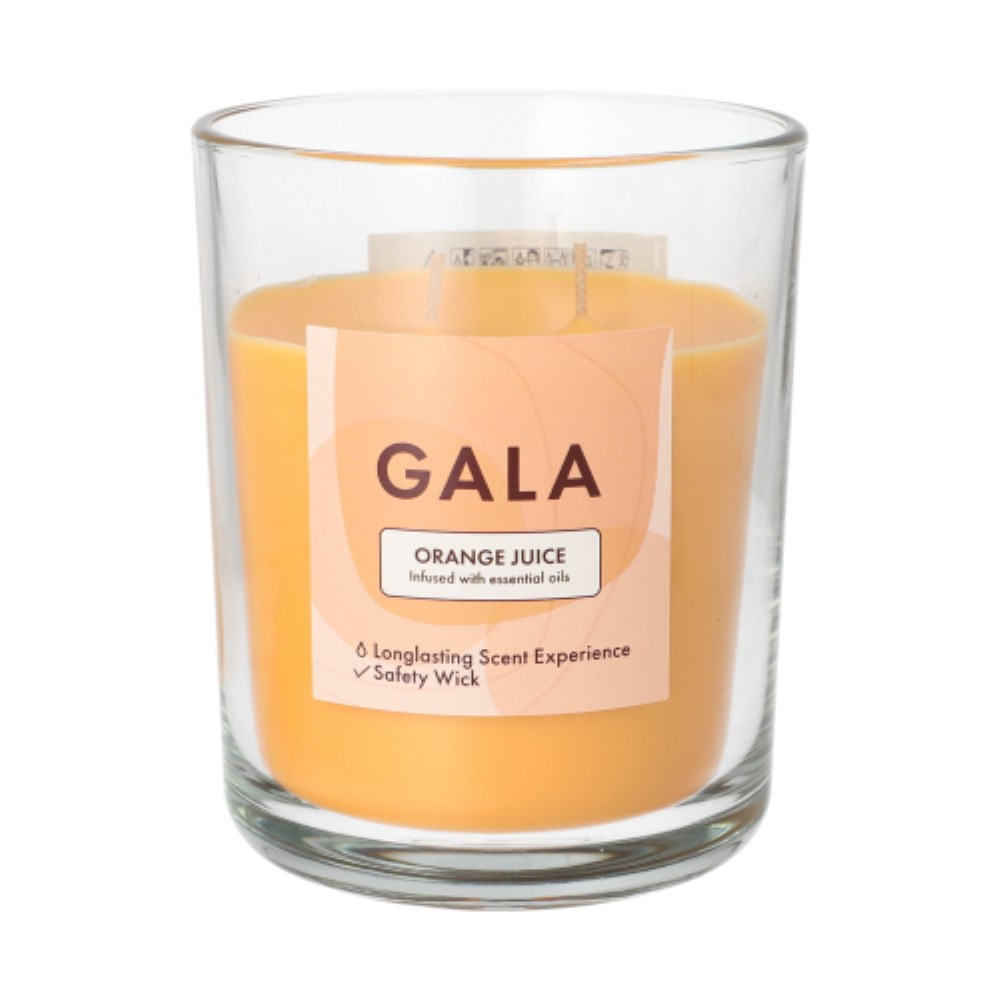 "GALA" Duftkerze im Glas Ø 10,5 cm · 12,4 cm orange - Orange Juice "Tokio Large"
