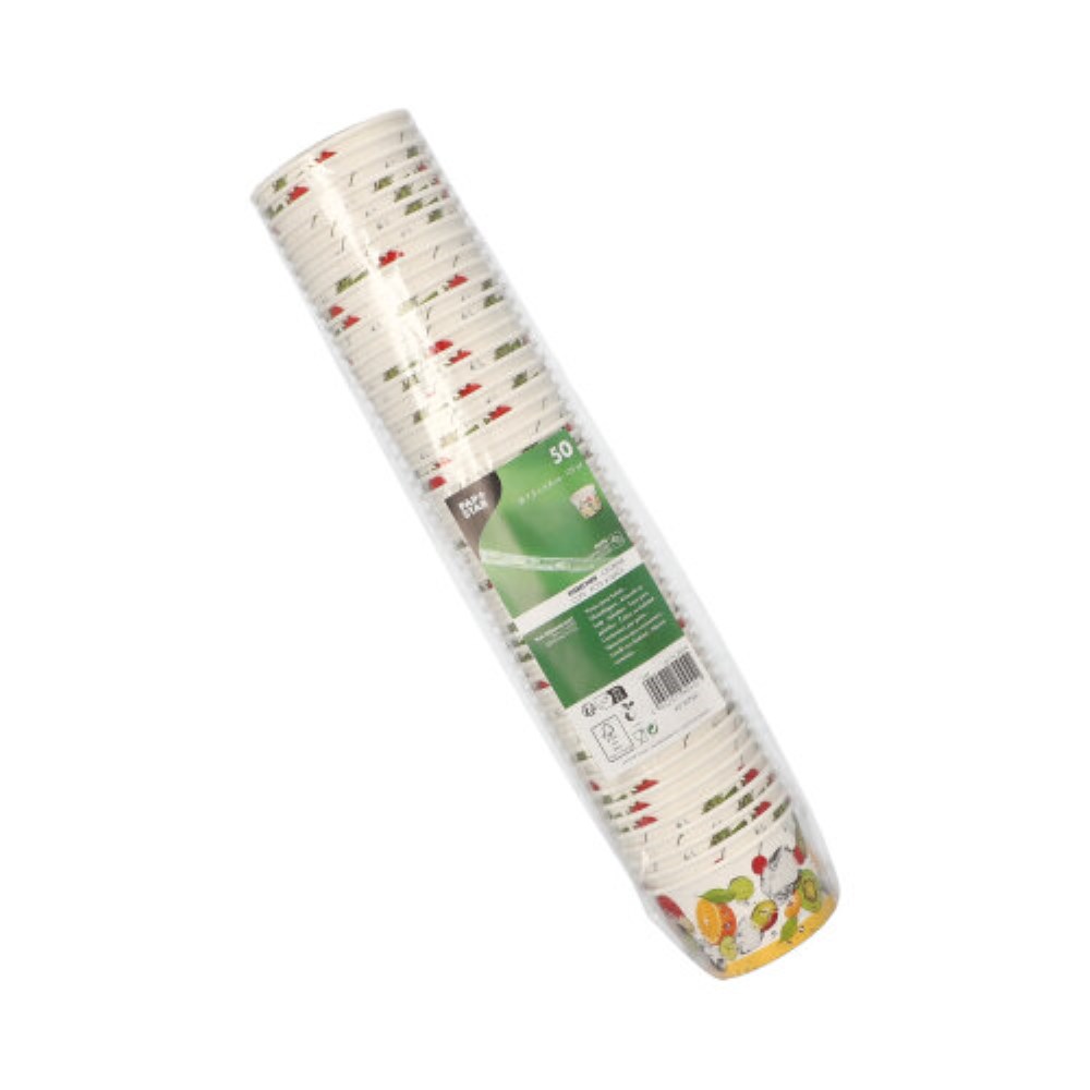 50 Eisbecher, Pappe 125 ml Ø 7,5 cm · 4,8 cm "Früchte"
