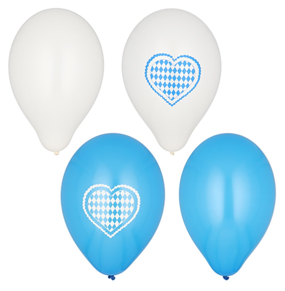 20 Luftballons Ø 25 cm farbig sortiert "Bayrisch Blau"