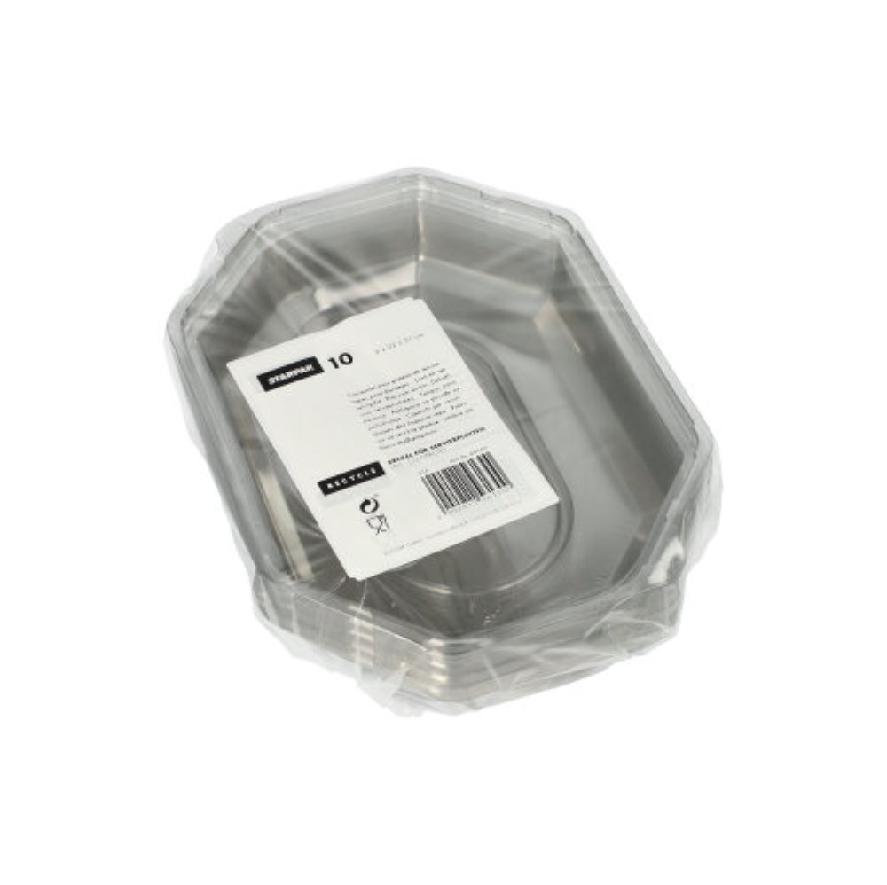10 Deckel für Servierplatten, PET 6 cm x 22 cm x 31 cm transparent