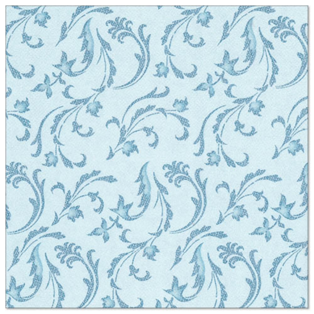 50 Servietten "ROYAL Collection" 1/4-Falz 40 cm x 40 cm türkis "Damascato"