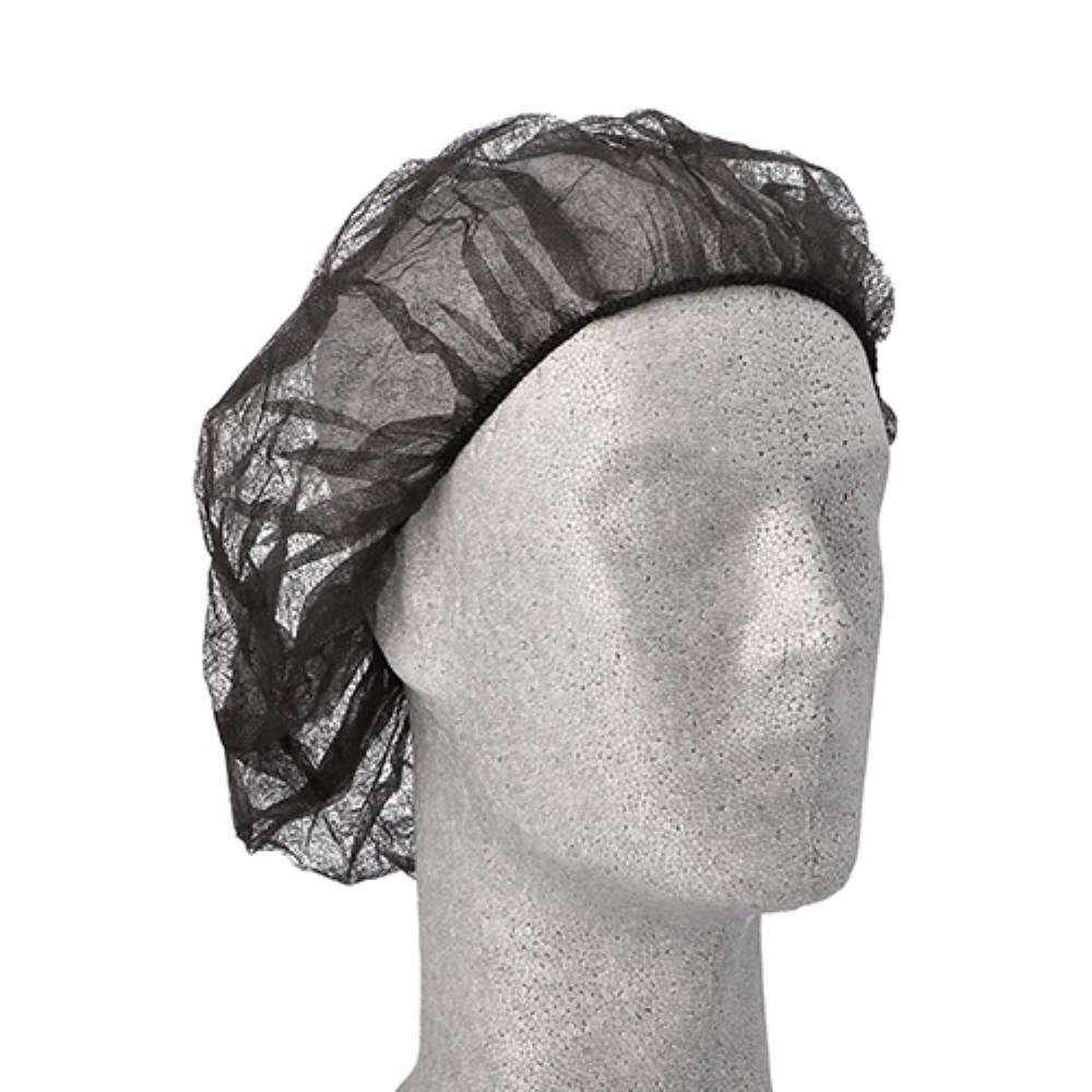 100 "WORK-INN/PS" Barett-Hauben, Vlies Ø 52 cm schwarz