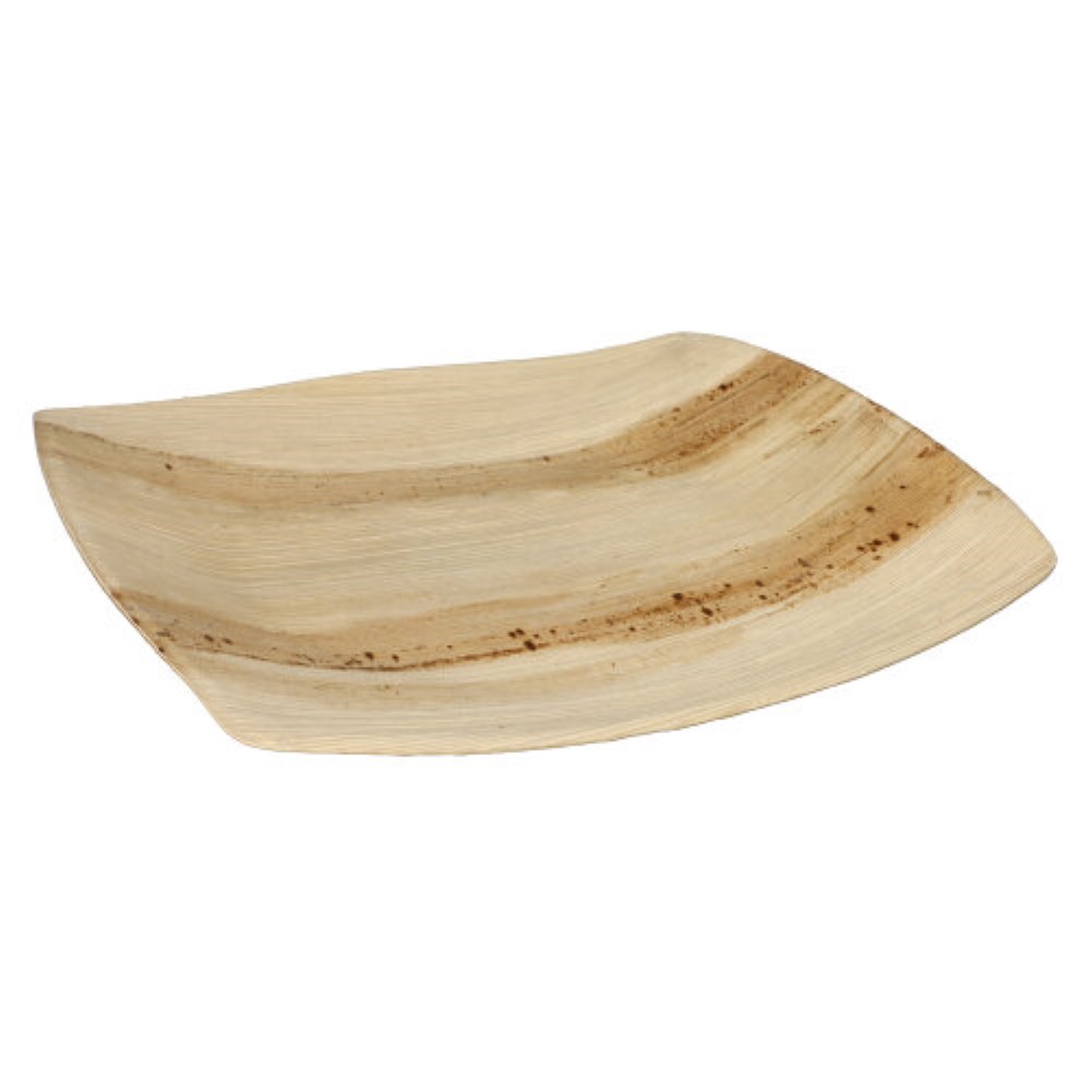 25 Teller, Palmblatt "pure" 26 cm x 26 cm natur "QUADRATO"