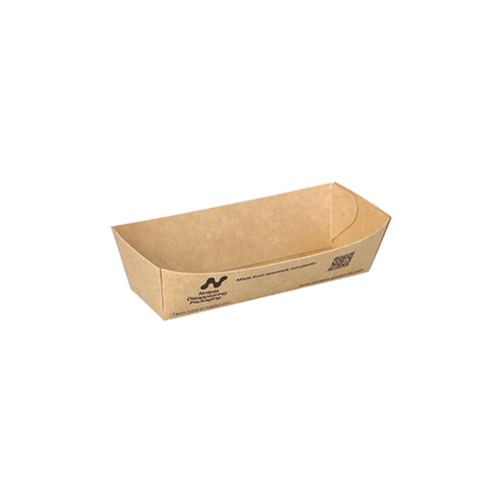 240 Snacktrays, Pappe "NOTPLA" 3 cm x 3,3 cm x 10,5 cm braun