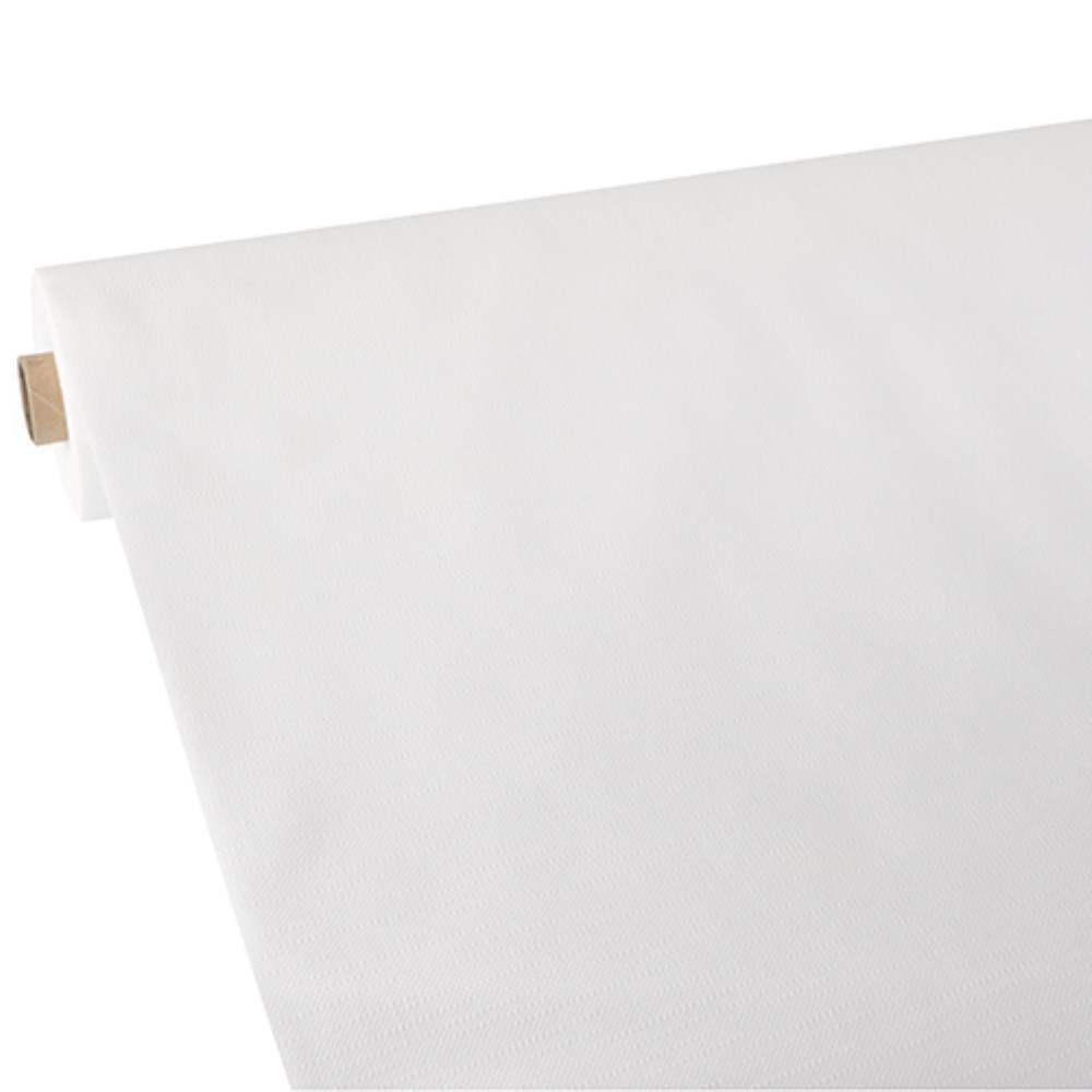 Tischdecke, stoffähnlich, Vlies "soft selection plus" 25 m x 1,18 m weiss Tischdecke, stoffähnlich, Vlies "soft selection plus" 25 m x 1,18 m weiss