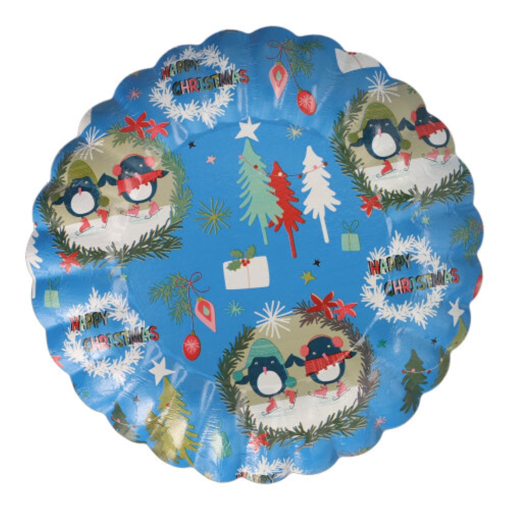 2 Präsentierschalen-Weihnachten Ø 23 cm "verschiedene Weihnachtsdekore"