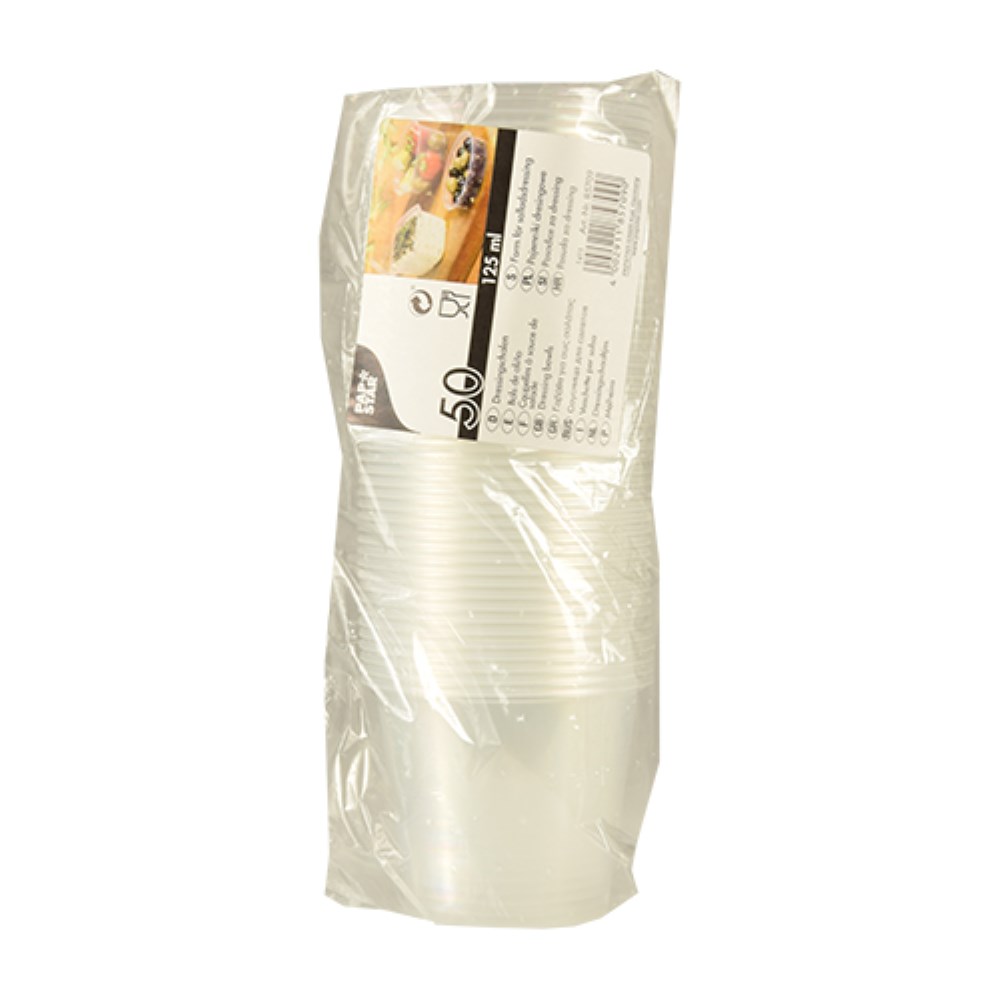 50 Dressingbecher, PP 125 ml Ø 7,1 cm · 5,7 cm transparent