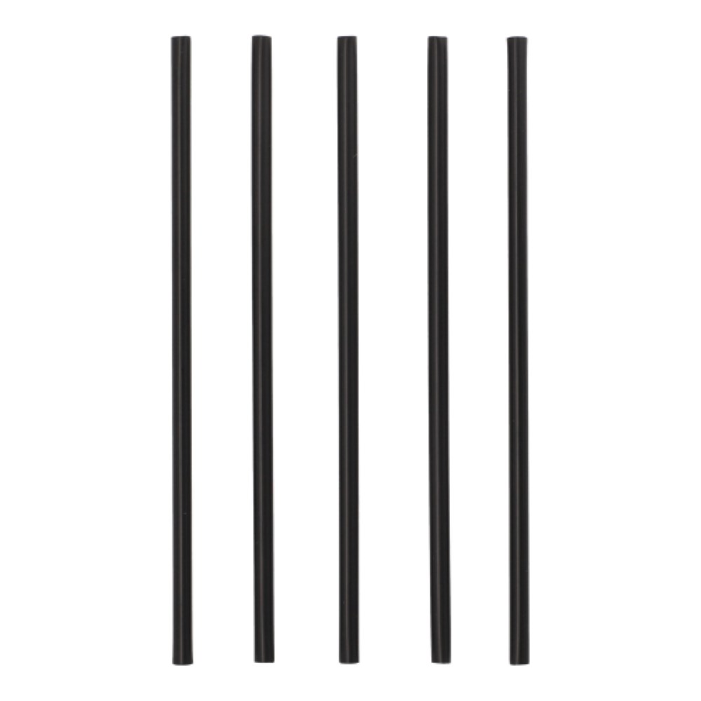 100 Mehrweg-Shake-Halme PP Ø 8 mm · 25 cm schwarz