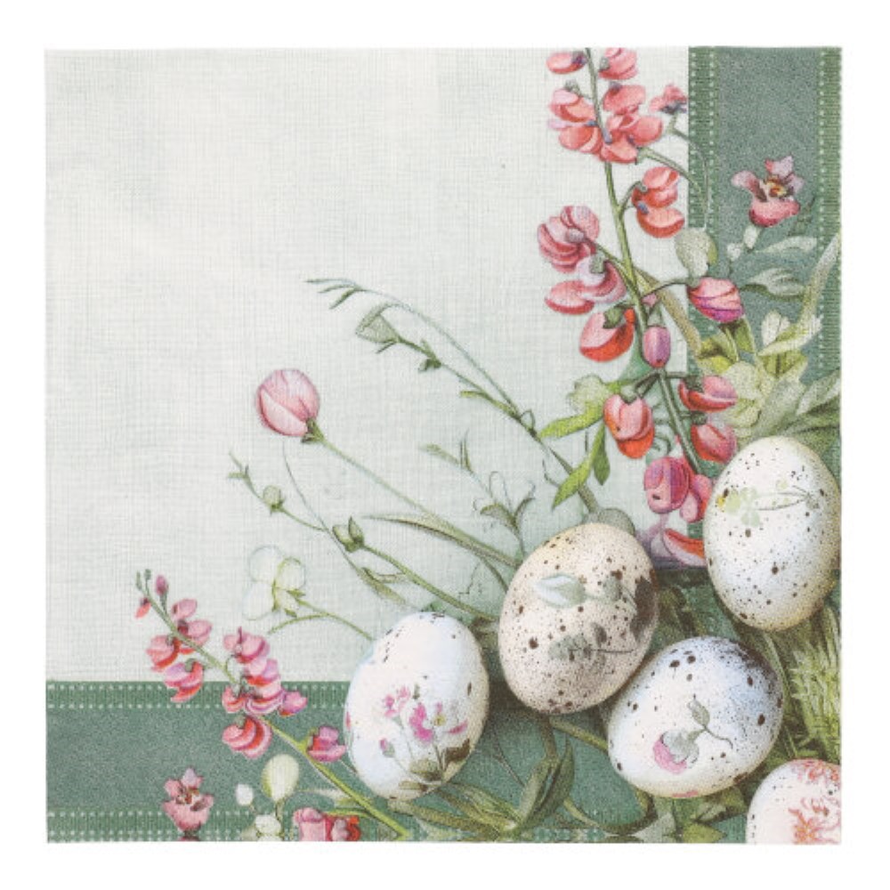 50 Servietten, 3-lagig 1/4-Falz 40 cm x 40 cm "Pastell Eggs"