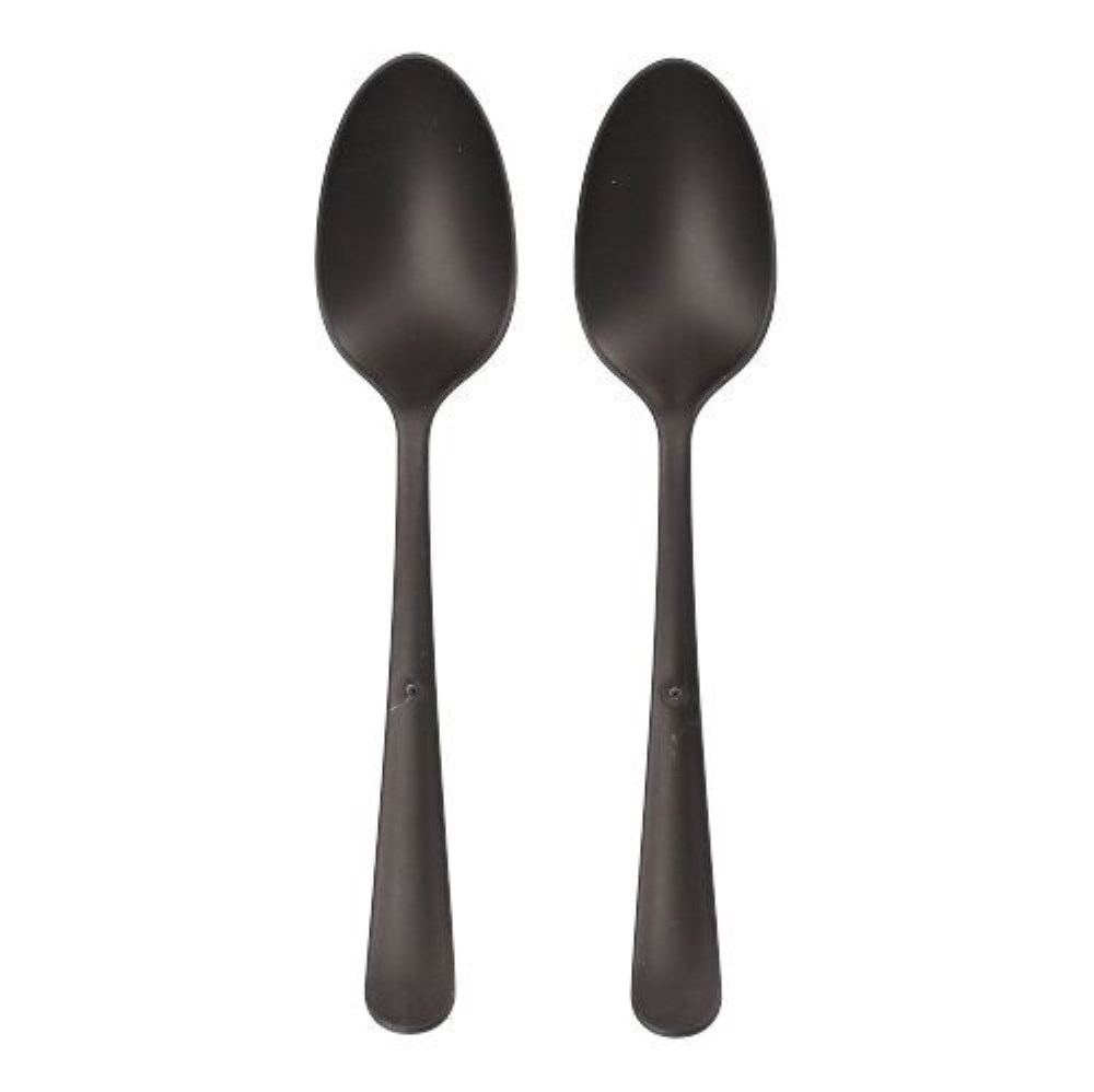 10 "Circulware" Mehrweg-Löffel PP-MF 19 cm schwarz "Gaia" extra stabil