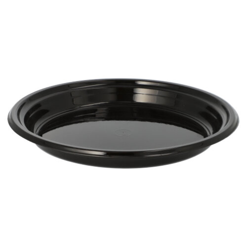 12 Mehrweg-Menü-Teller PP ungeteilt Ø 22 cm · 2,6 cm schwarz