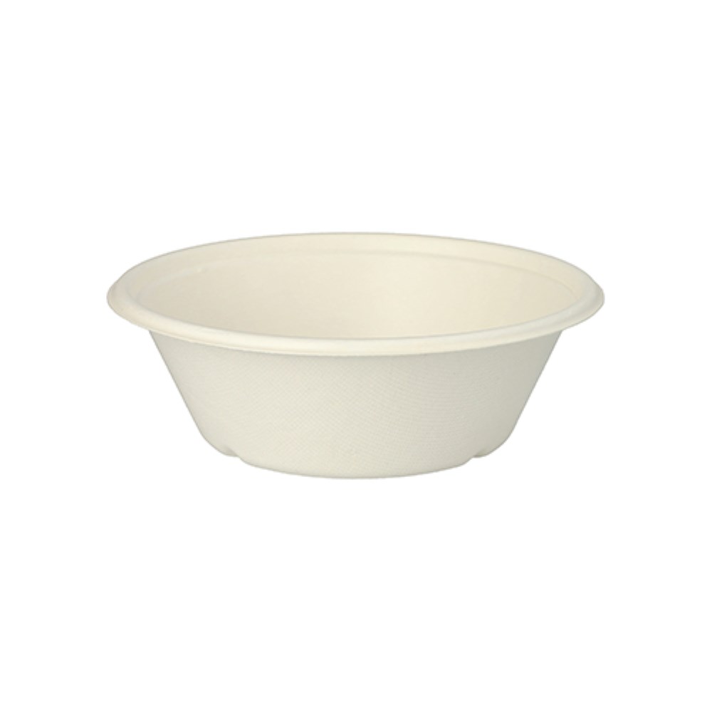 25 Schalen, Zuckerrohr "pure" 600 ml Ø 17 cm · 5,5 cm weiss