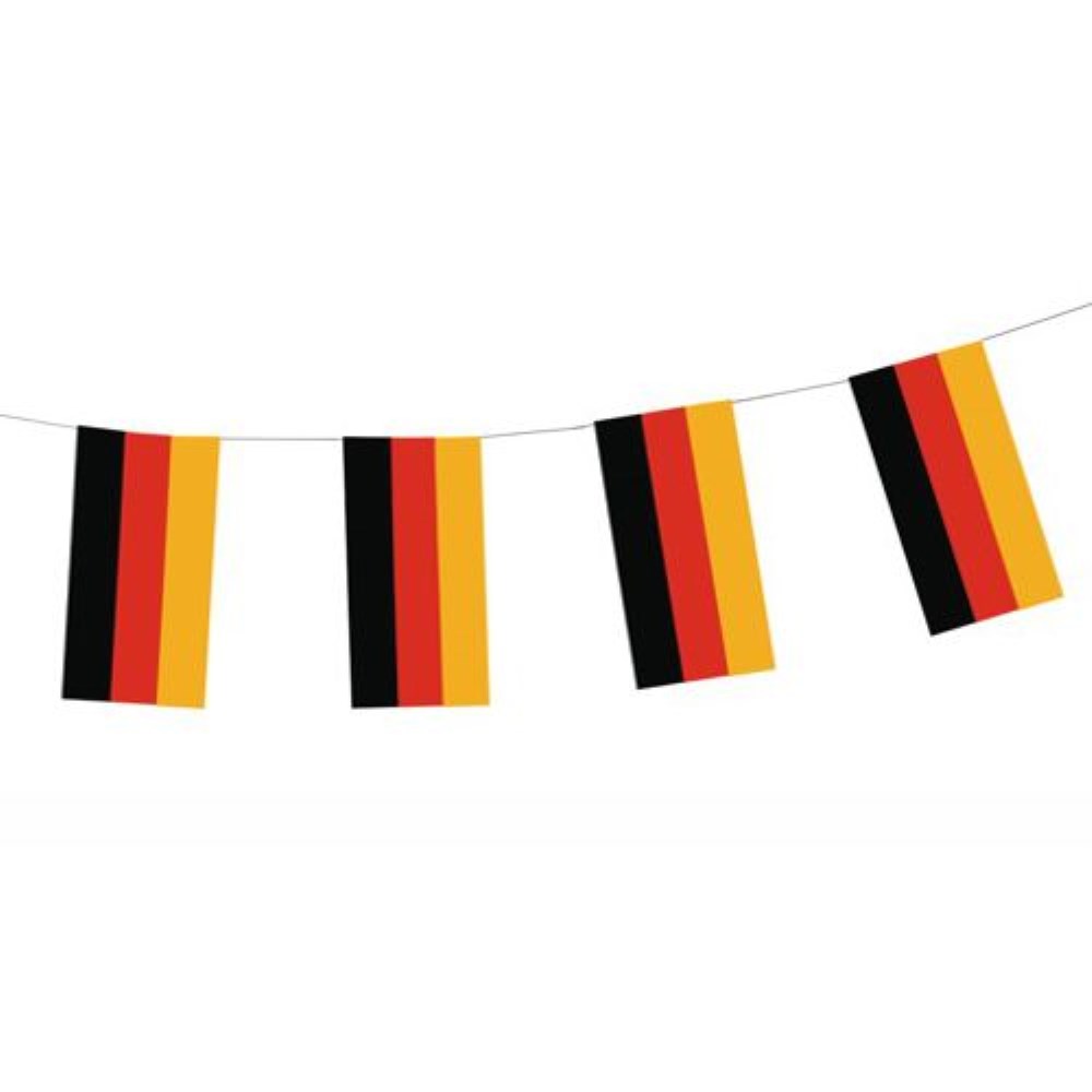 Flaggenkette, Papier 4 m "Deutschland" schwer entflammbar Flaggenkette, Papier 4 m "Deutschland" schwer entflammbar
