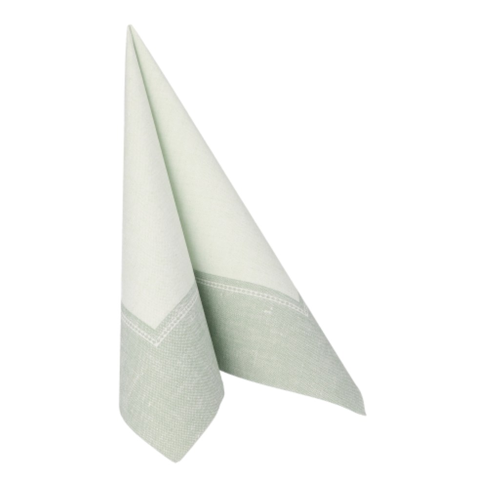 50 Servietten "ROYAL Collection" 1/4-Falz 40 cm x 40 cm jadegrün "Linum"