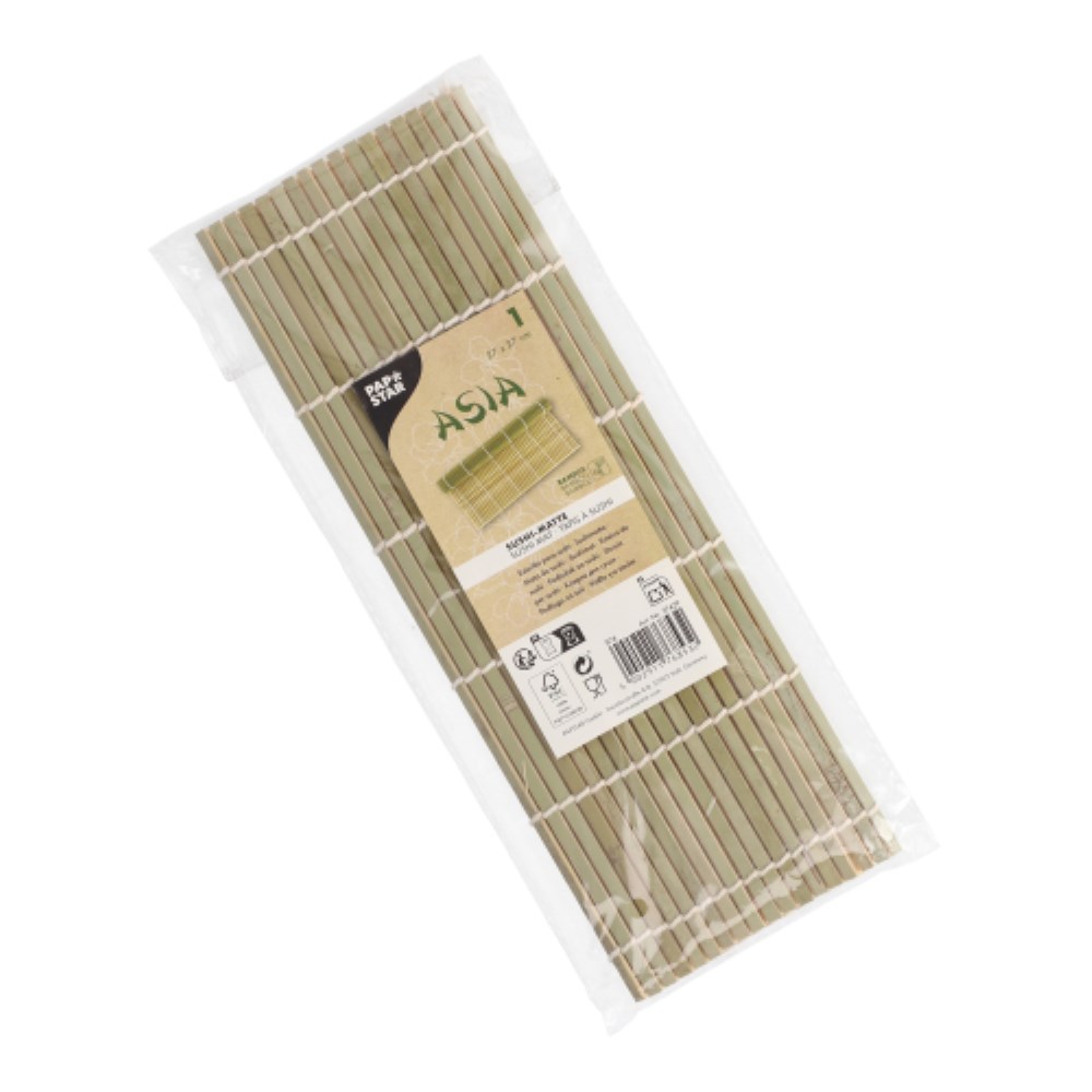 Sushi-Matte Bambus "ASIA" 27 cm x 27 cm grün