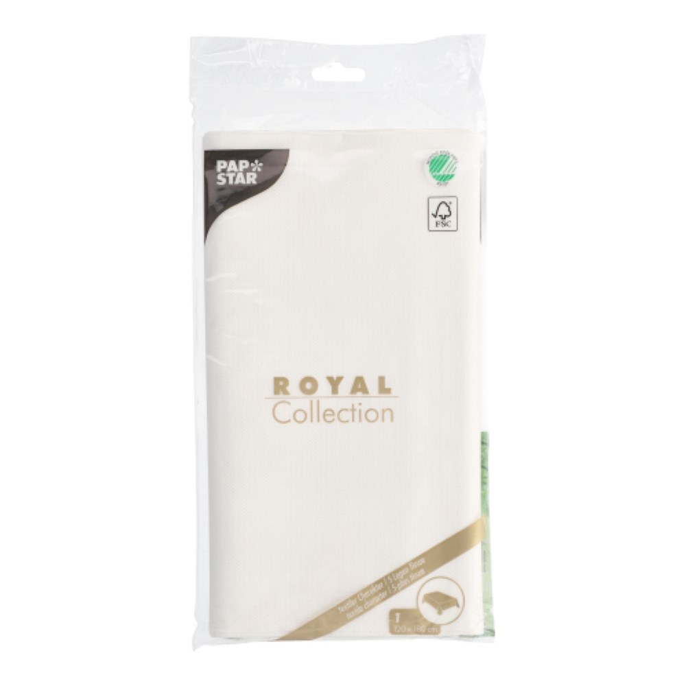 Tischdecke, Tissue "ROYAL Collection" 120 cm x 180 cm weiss