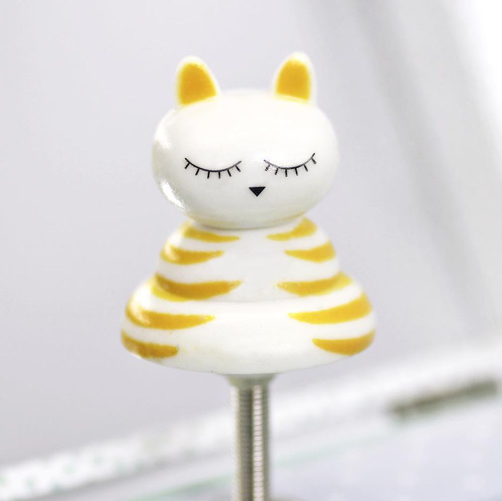 Phosphoreszierende Spieldose Katze - Leuchtet in der Nacht