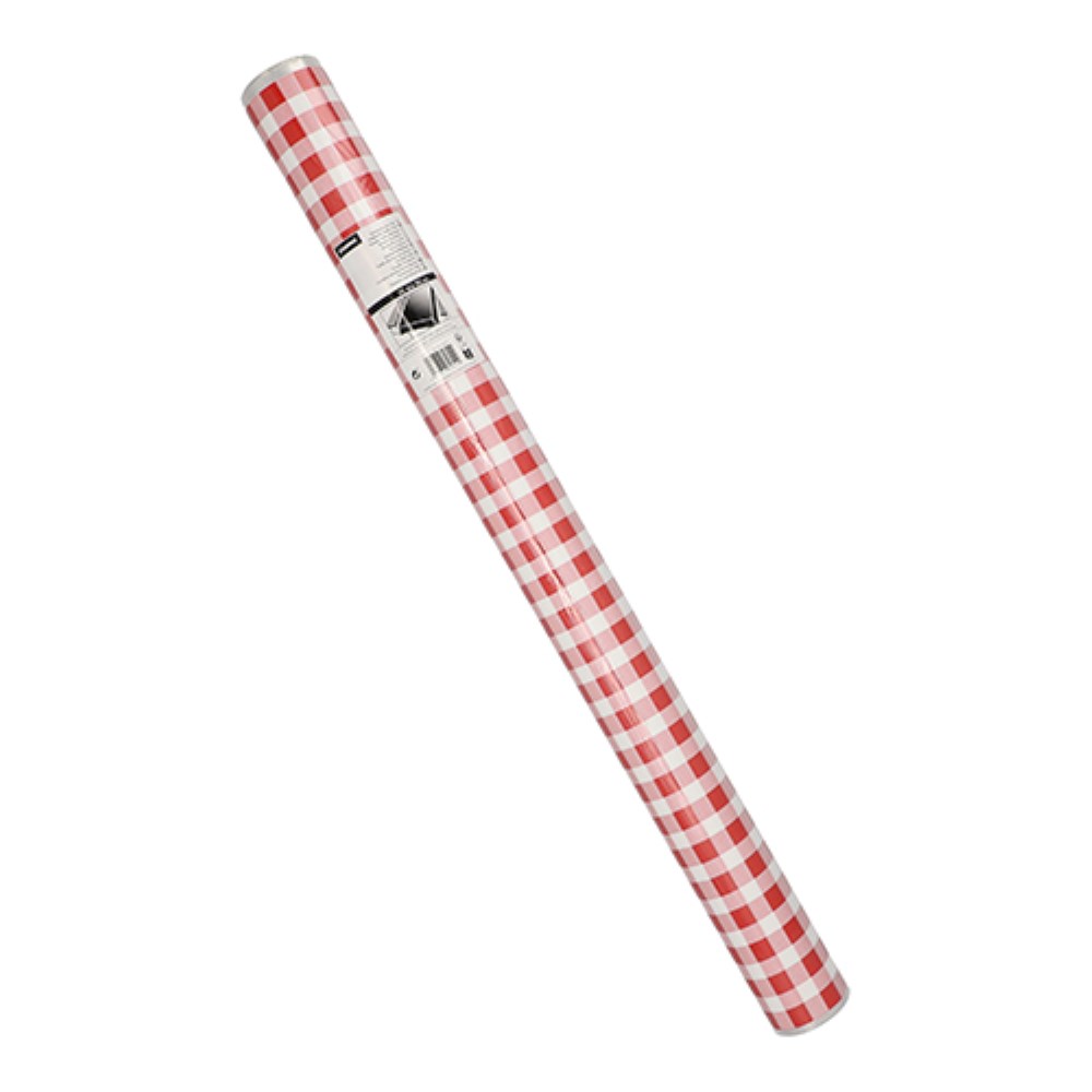 Tischdecke, Folie 50 m x 80 cm rot "Karo"