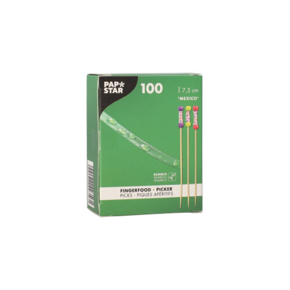 100 Fingerfood - Picker 7,5 cm "Mexico"