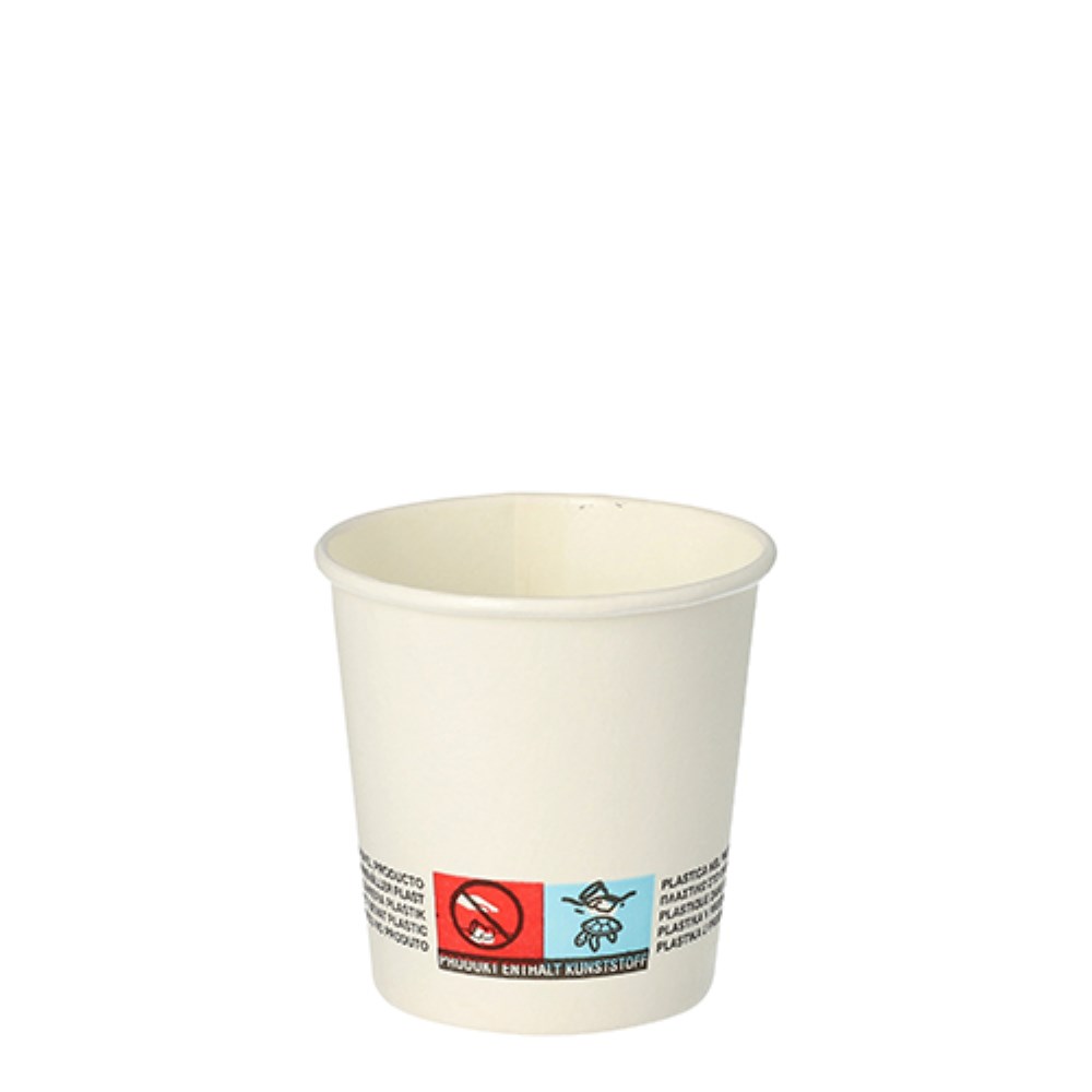 50 Trinkbecher, Pappe 0,1 l Ø 6,3 cm · 6 cm weiss