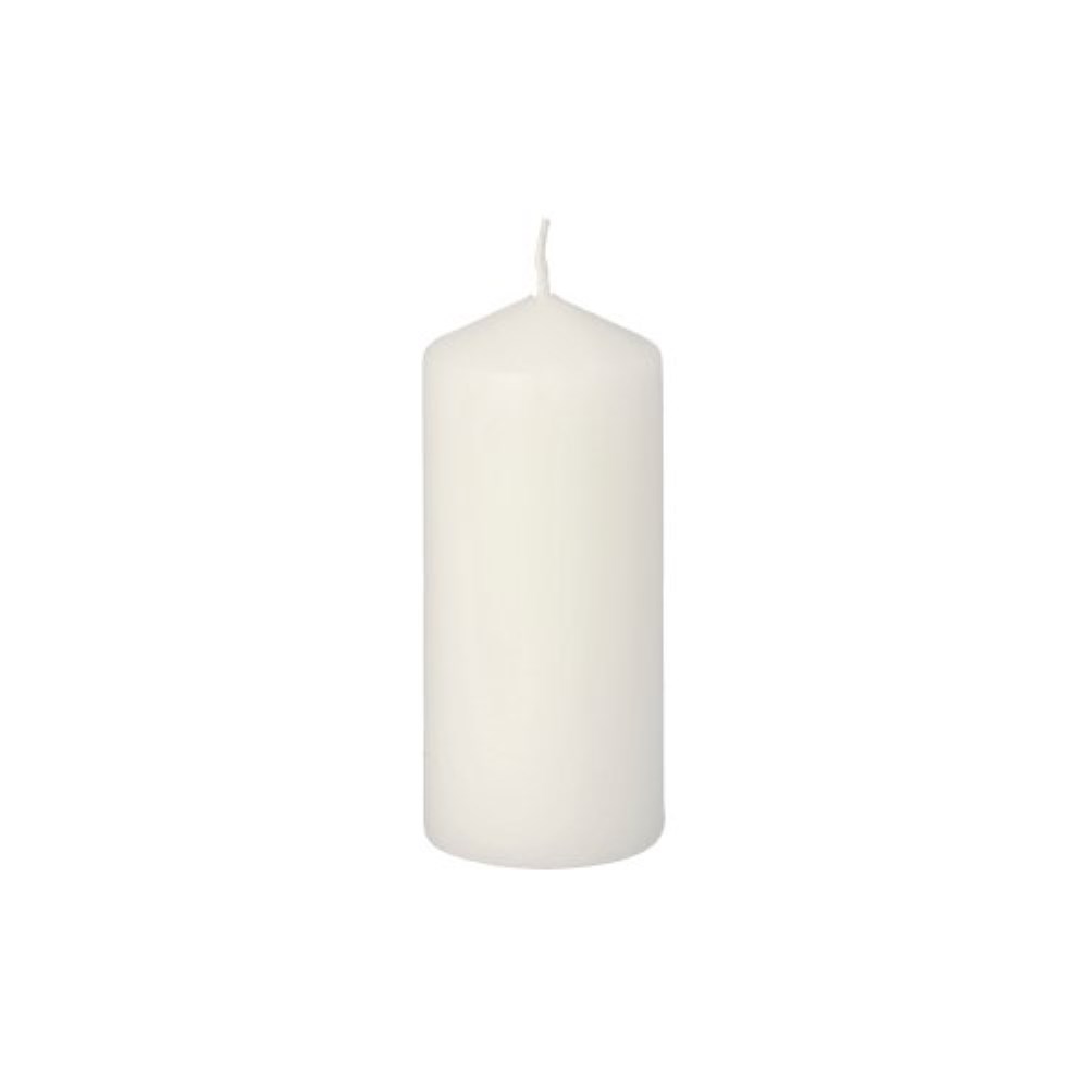 10 Stumpenkerzen Ø 40 mm · 90 mm weiss