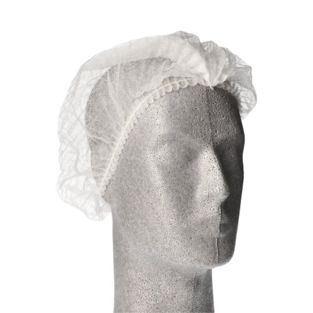 100 "WORK-INN/PS" Klipp-Hauben, Vlies Ø 30 cm weiss