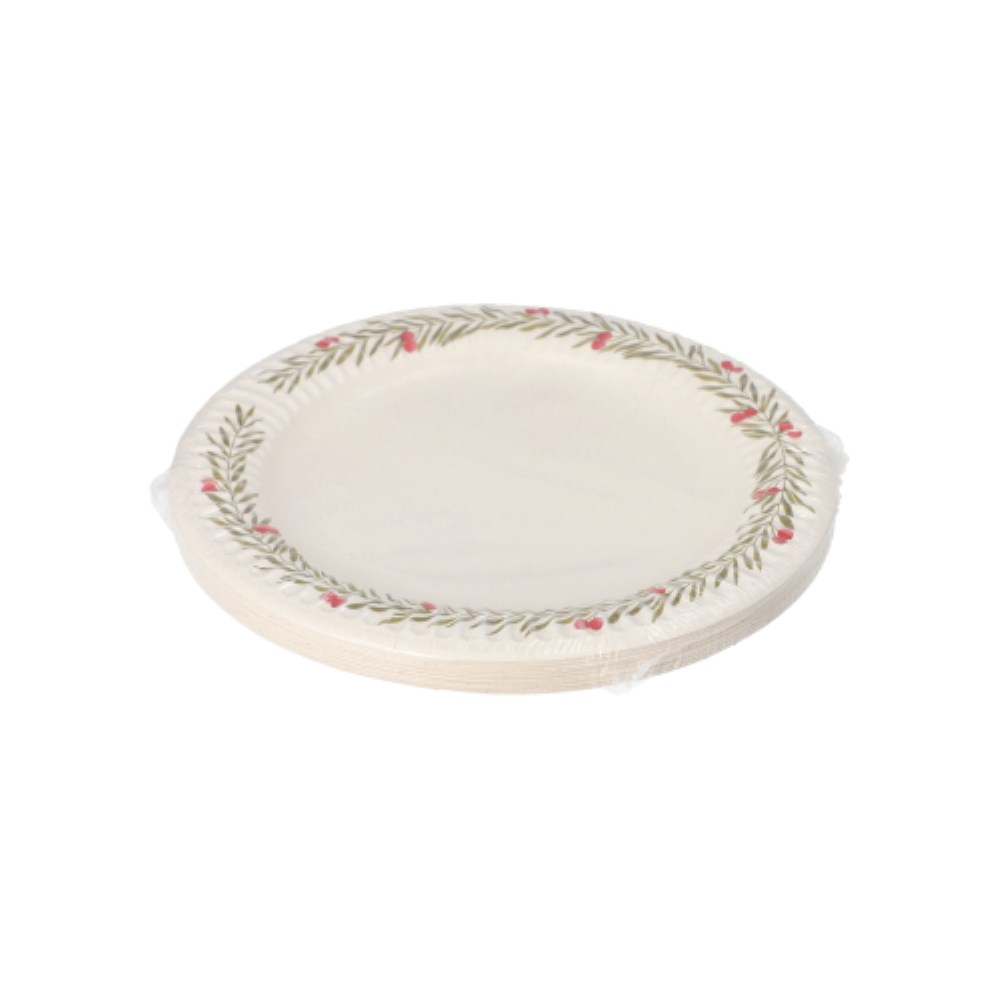 16 Teller, Pappe rund Ø 18 cm "Röda bär"