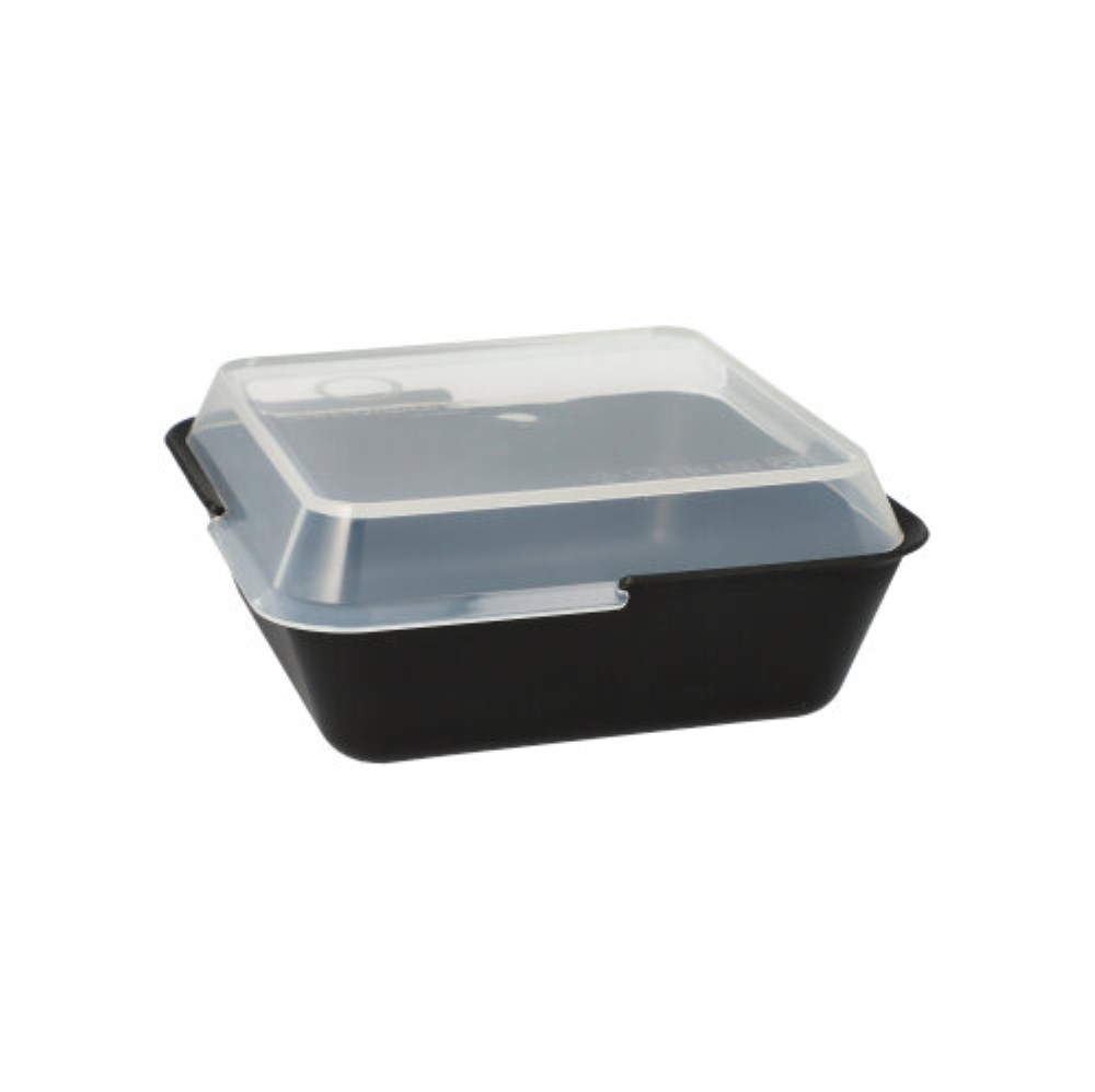 8 "Circulware" Mehrweg-Schalen Mix & Match eckig 4,7 cm x 15,6 cm x 15,6 cm schwarz