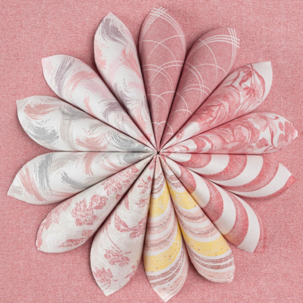 50 Servietten "ROYAL Collection" 1/6-Falz 48 cm x 33 cm bordeaux "Kitchen Craft"