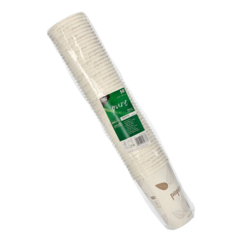 50 Trinkbecher, Pappe "pure" 0,4 l Ø 9 cm · 13,9 cm "ZERO"