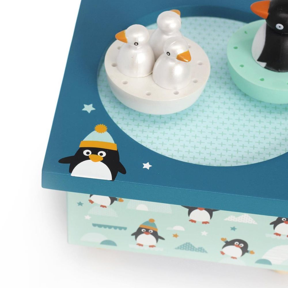 Spieldose Tanzende Pinguine