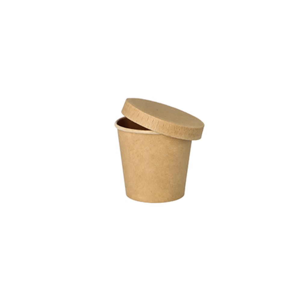 50 Portionsbecher, Pappe 90 ml Ø 6 cm · 5,8 cm braun