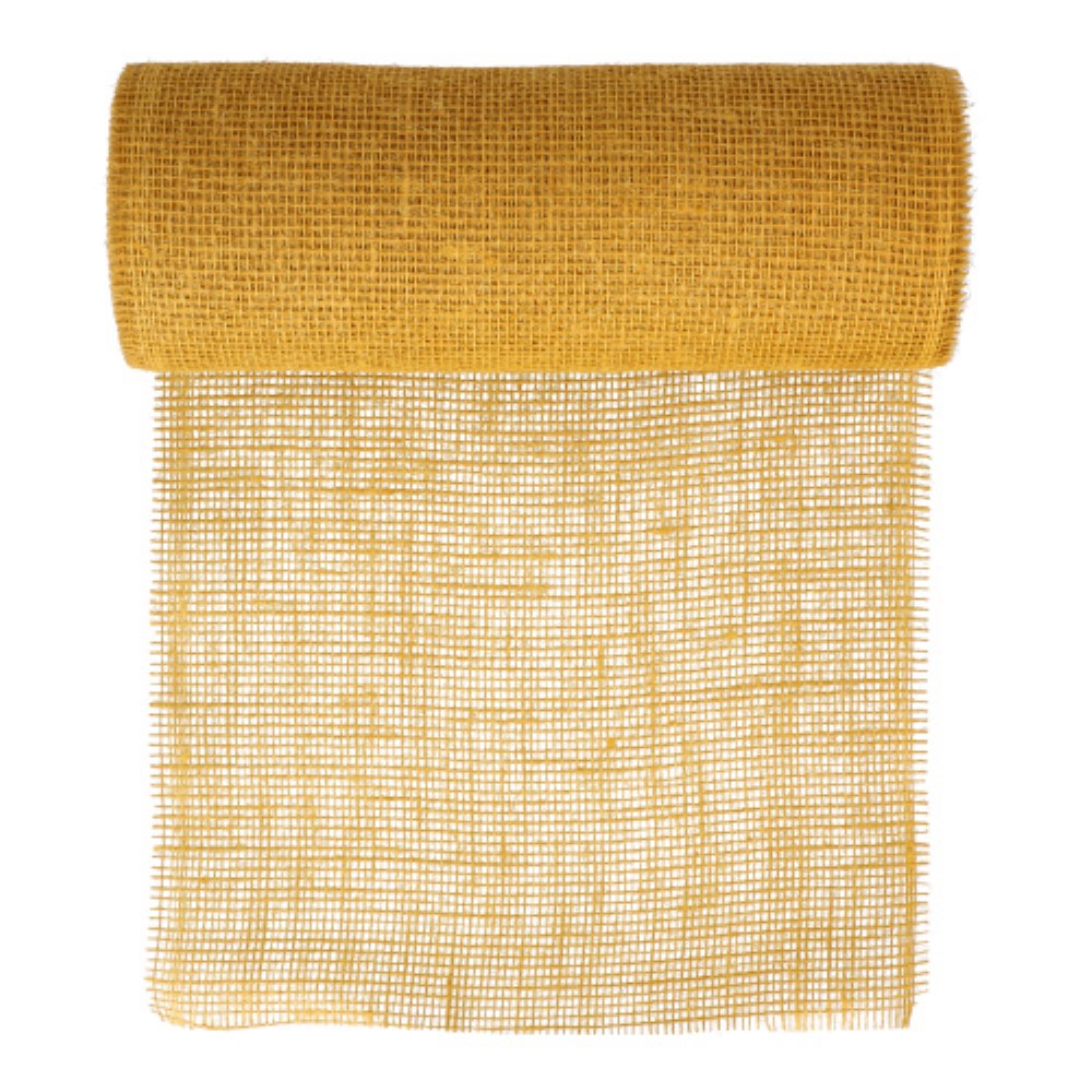 Dekoband Jute 10 m x 30 cm mustard