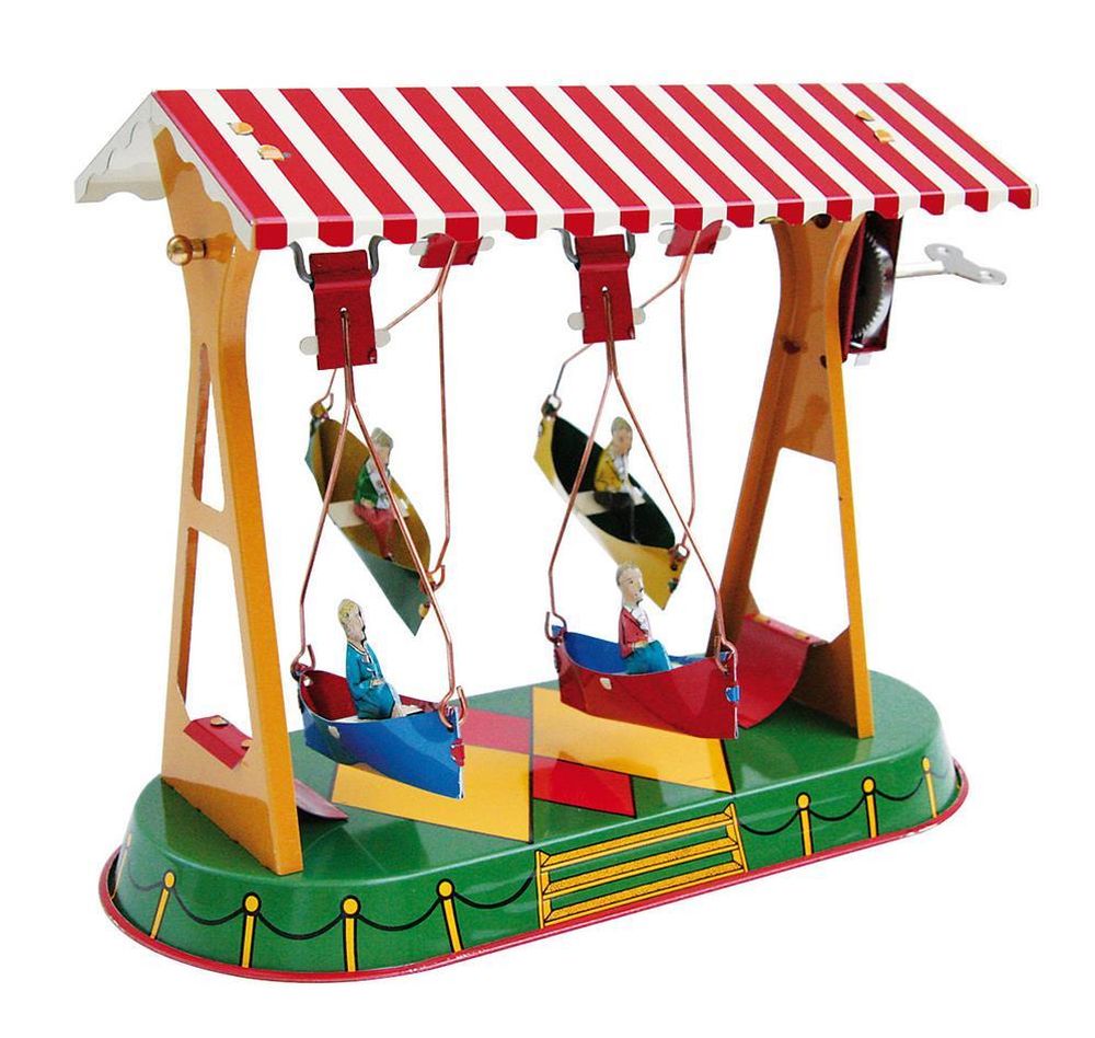 Schaukel mit Gondelen - Made in Germany - Blechspielzeug - Vintage Toy - Sammlerstück