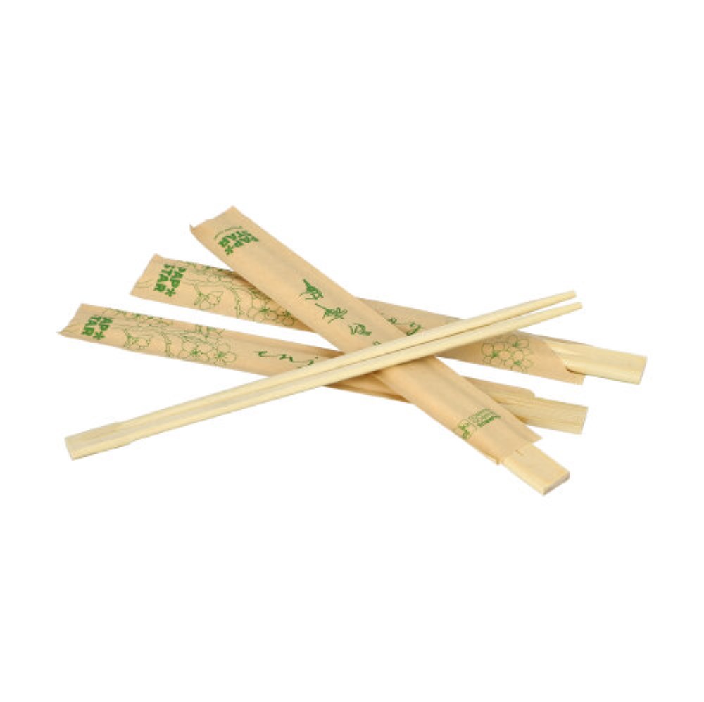 100 Paar Essstäbchen Bambus "ASIA" 21 cm einzeln gehüllt