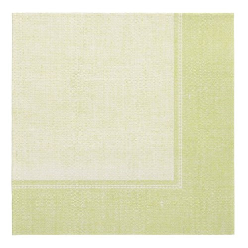 20 Servietten "ROYAL Collection" 1/4-Falz 40 cm x 40 cm hellgrün "Linum"