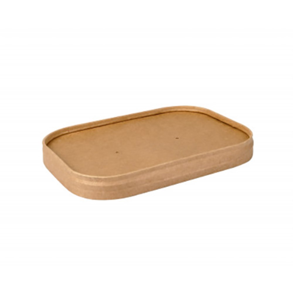 25 Deckel für Verpackungsbecher, Pappe rechteckig 1,8 cm x 17,1 cm x 12 cm braun