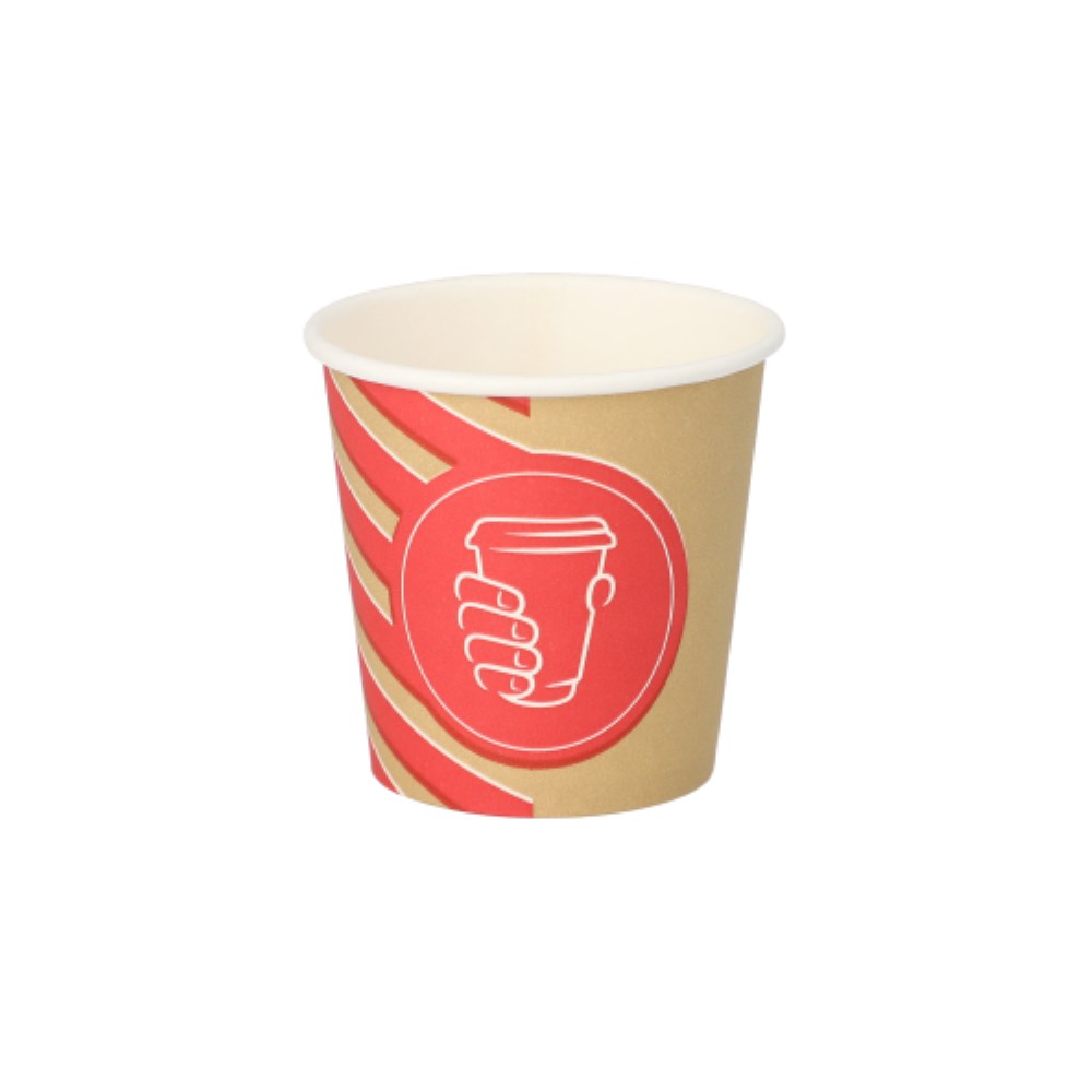 50 Trinkbecher, Pappe 0,1 l Ø 6,2 cm · 5,8 cm "Coffee Line"