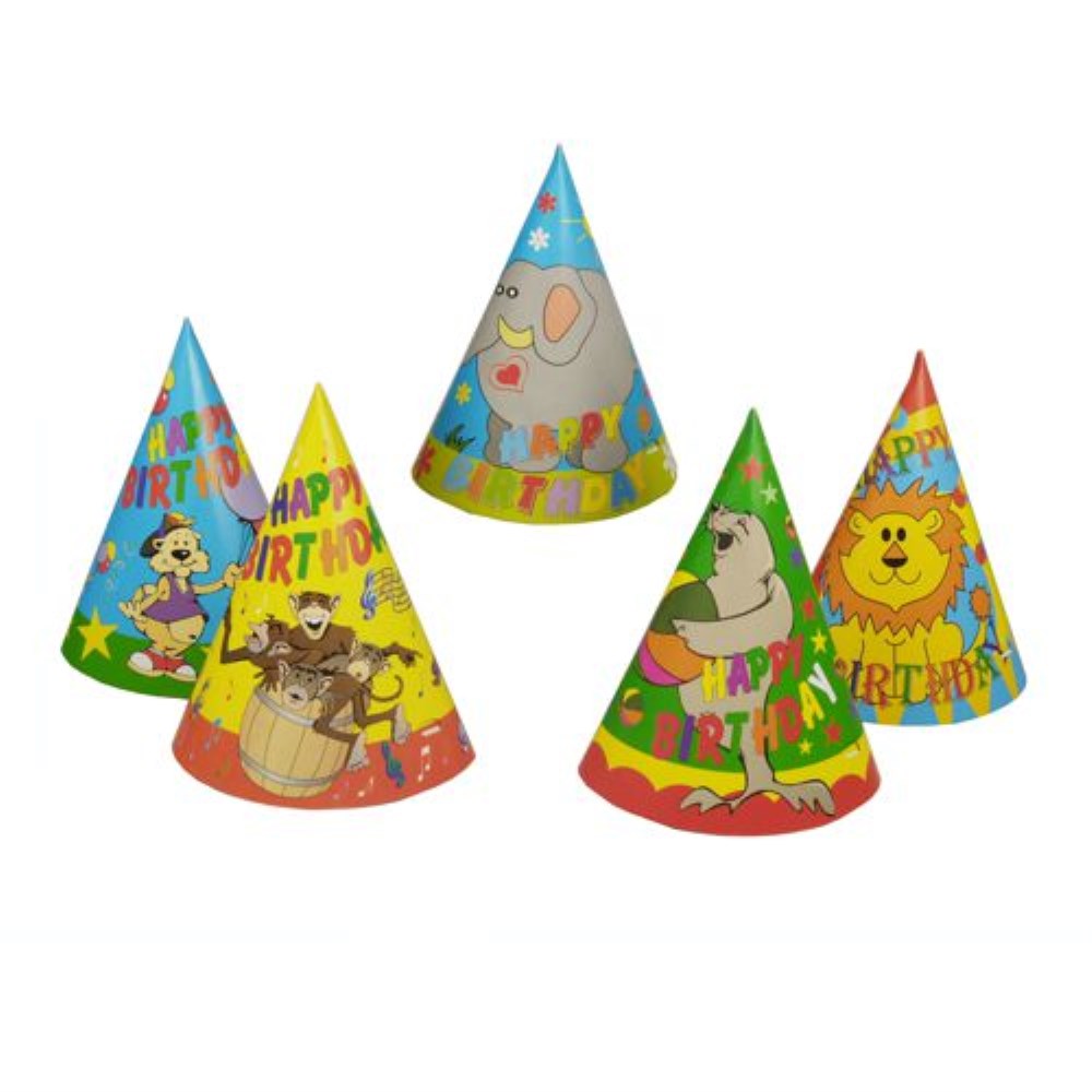 5 Hütchen "Happy Birthday"