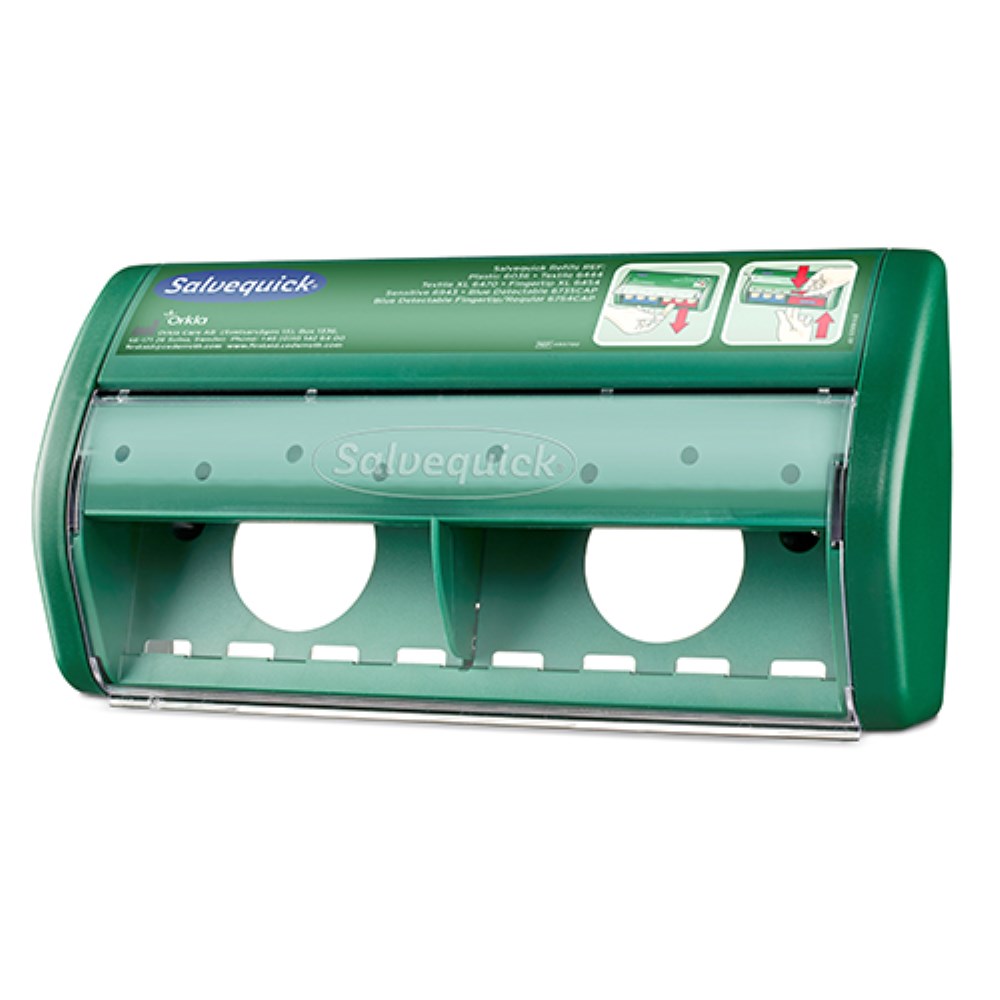 "Cederroth" Salvequick, Pflasterspender 11,4 cm x 22,6 cm x 5,4 cm grün "leer"