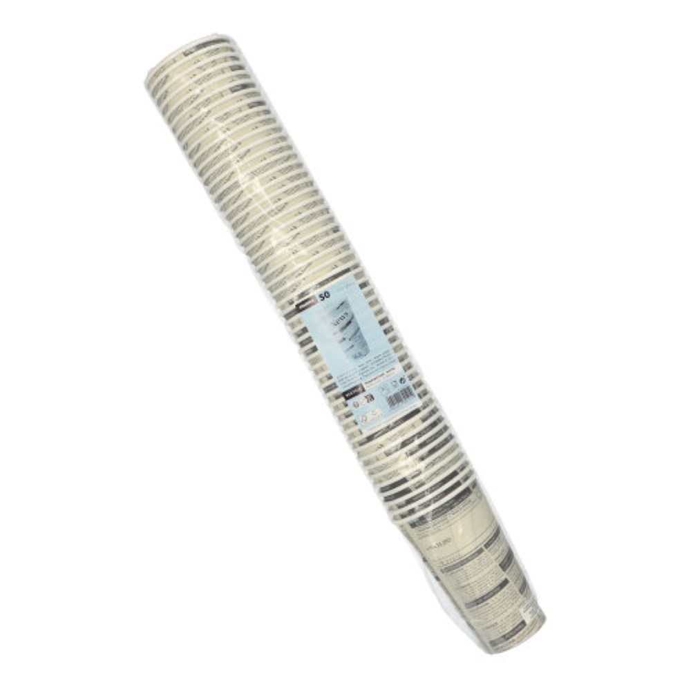 50 Trinkbecher, Pappe "To Go" 0,5 l Ø 9 cm · 15 cm weiss "Newsprint"