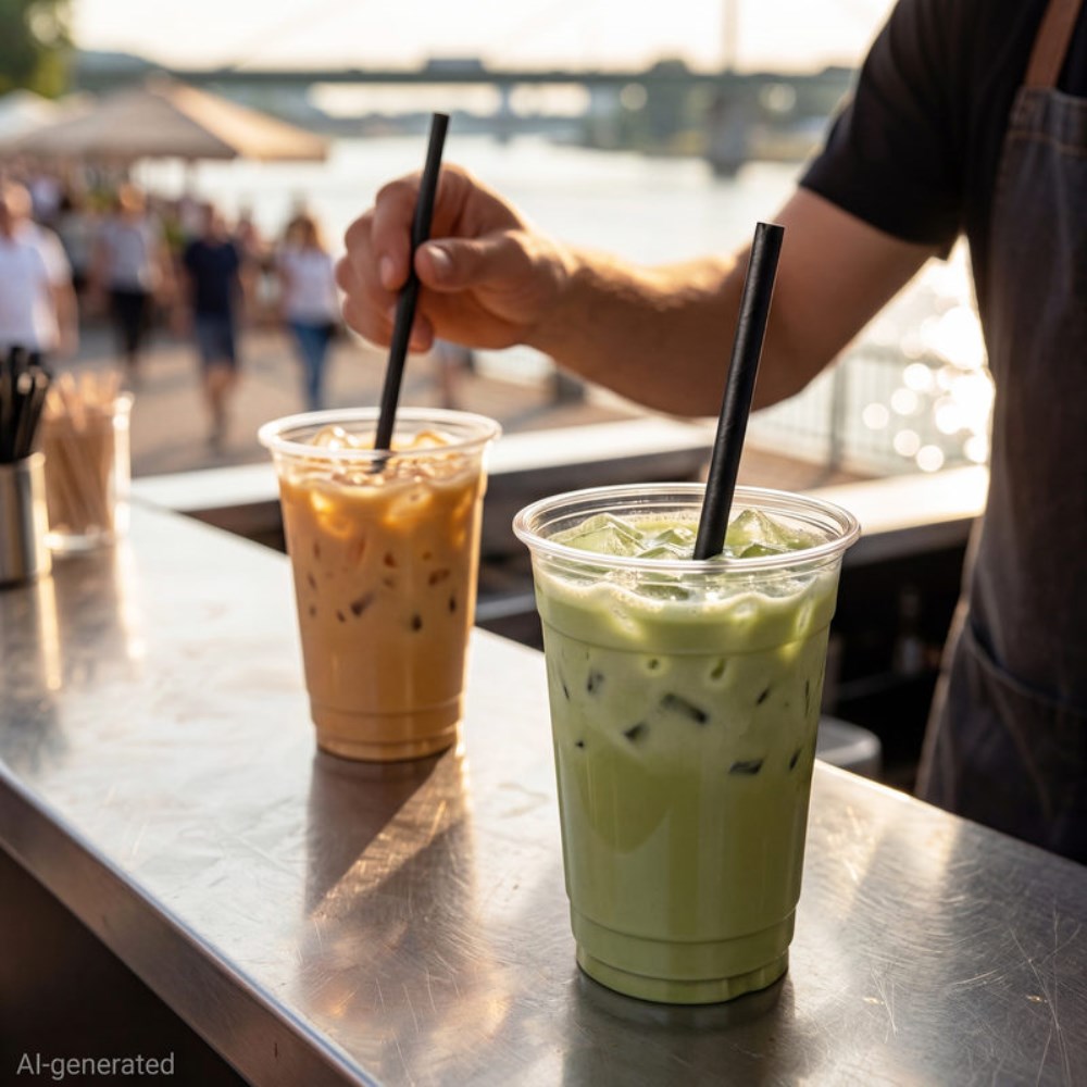 100 Shake-Halme, Papier Ø 8 mm · 21 cm schwarz