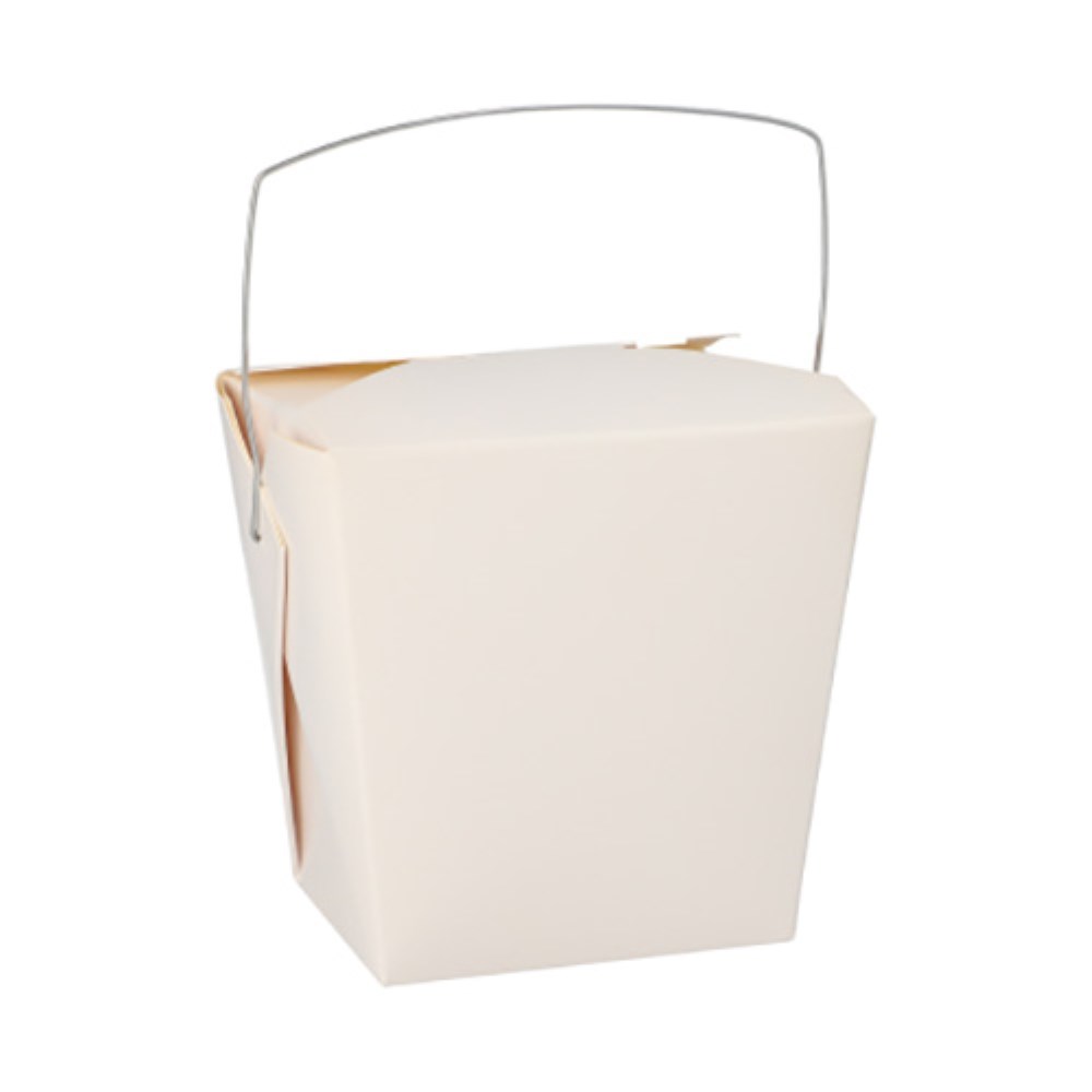 30 Snackboxen mit Henkel "ASIA" eckig 950 ml 10,9 cm x 8,9 cm x 6,8 cm weiss