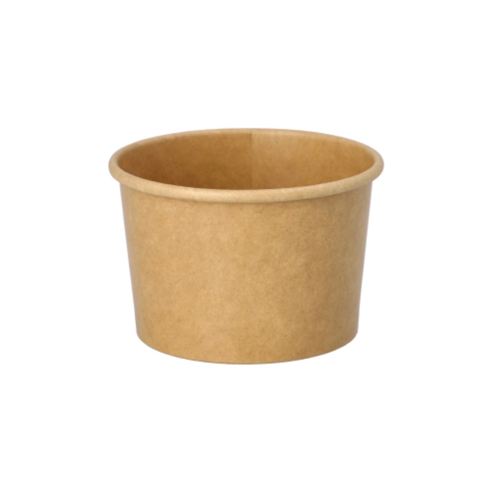 50 Eisbecher, Pappe rund 150 ml Ø 8,6 cm · 5,2 cm braun