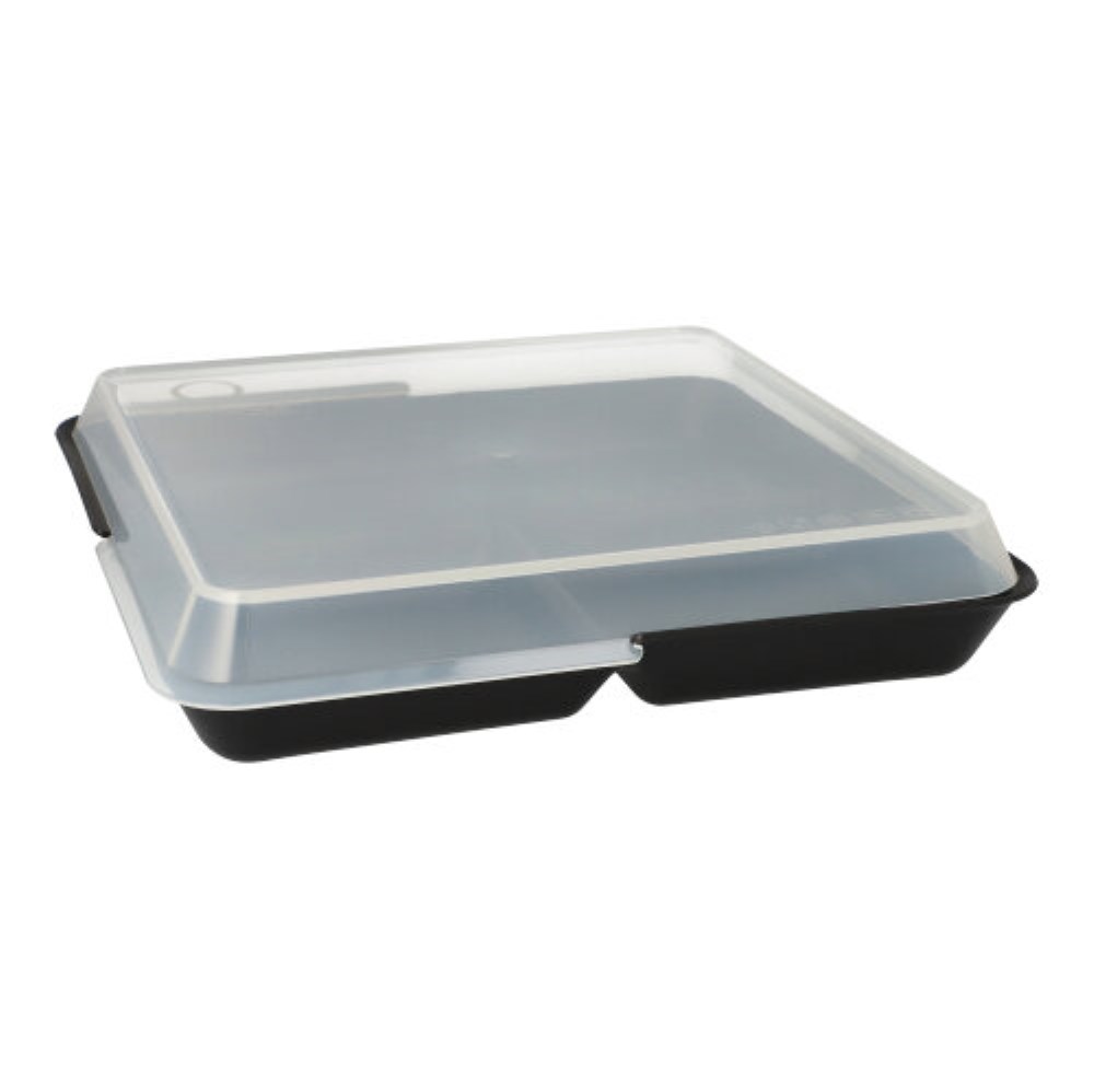 12 "Circulware" Mehrweg-Schalen Mix & Match eckig 2,9 cm x 23,4 cm x 23,4 cm schwarz