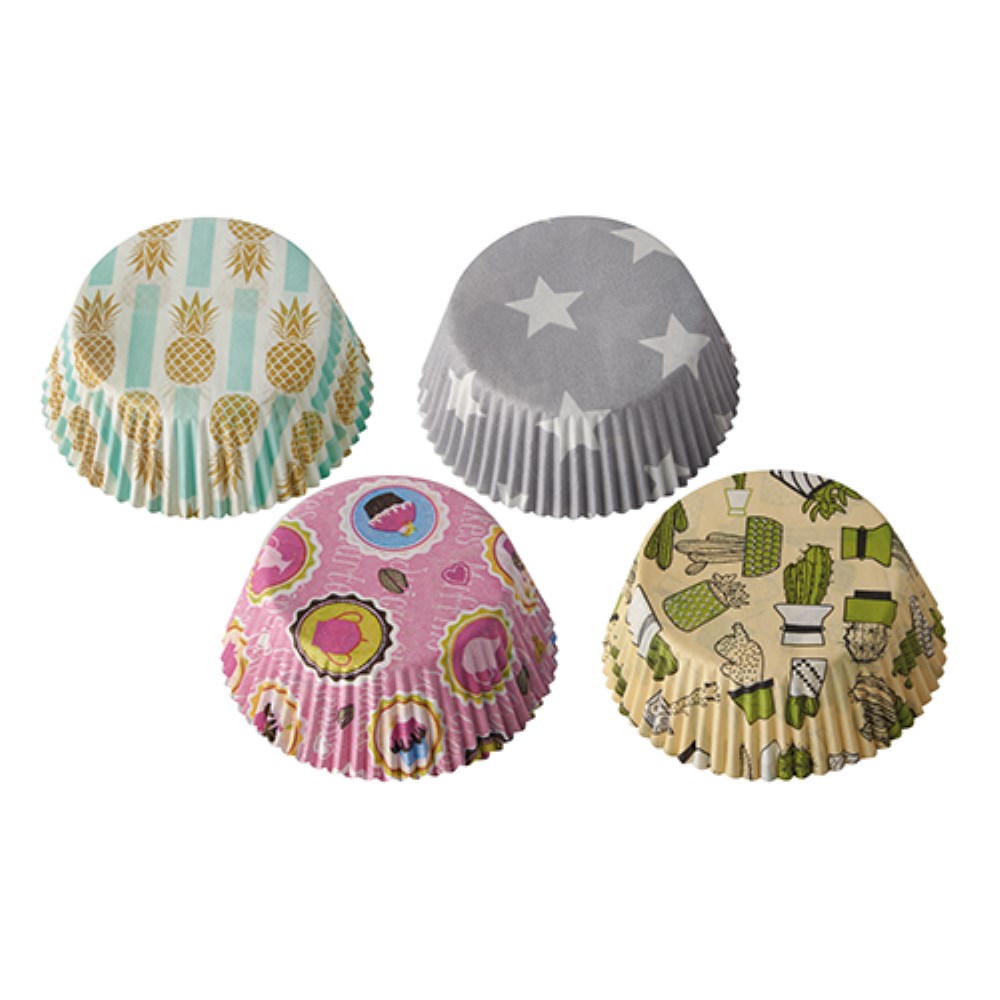 60 Backförmchen Ø 5 cm · 2,5 cm 4 Motive sortiert