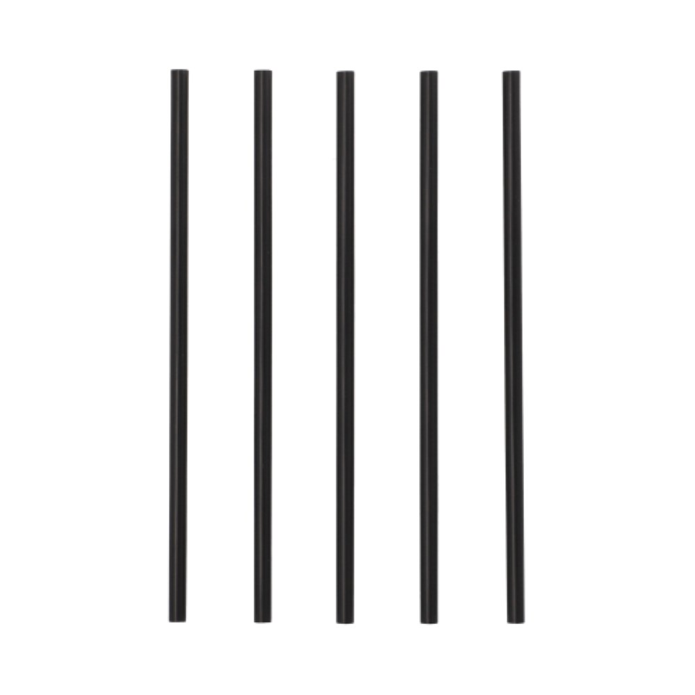 100 Mehrweg-Shake-Halme PP Ø 7 mm · 22 cm schwarz