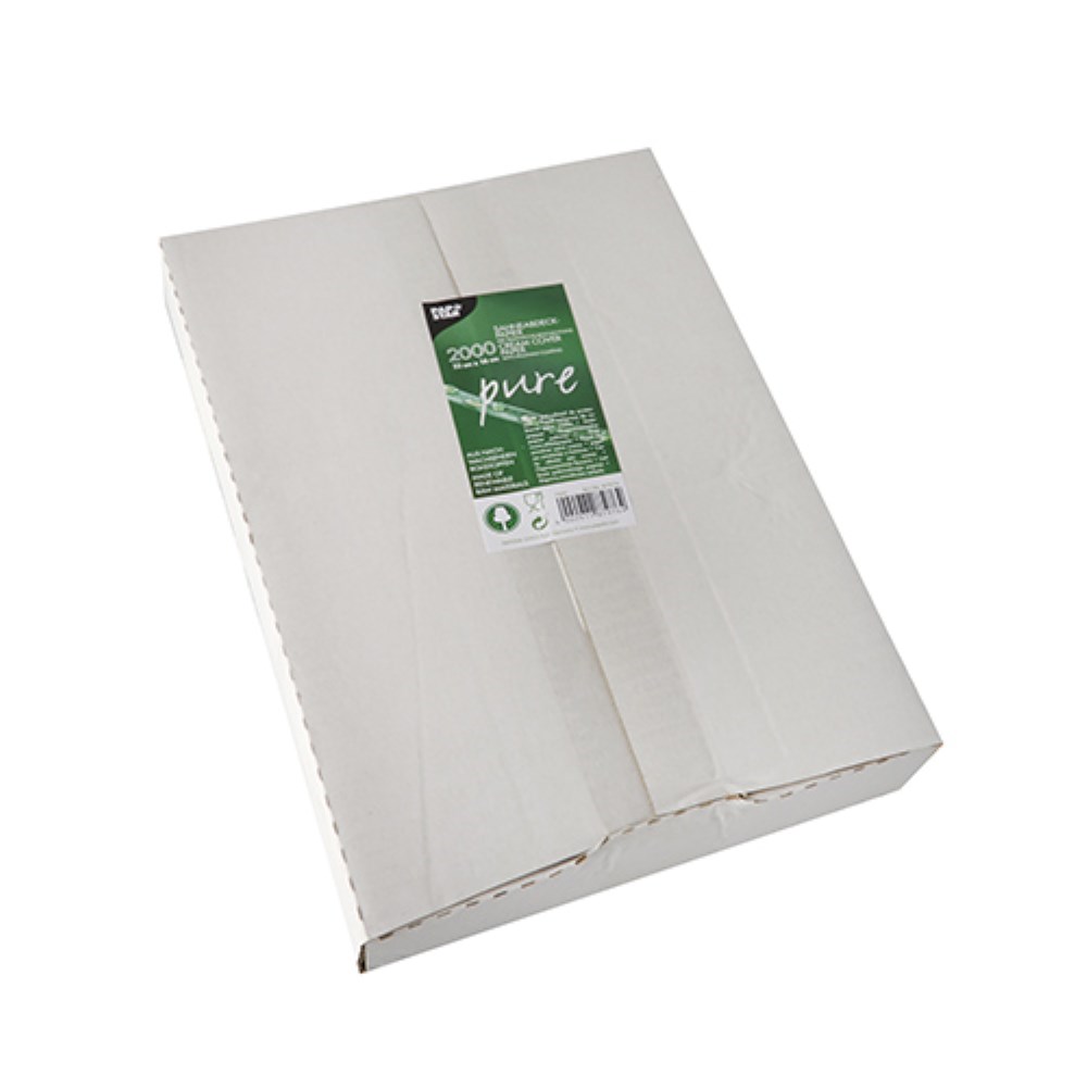 2000 Blatt Sahneabdeckpapier 22 cm x 16 cm weiss mit Palmwachsbeschichtung