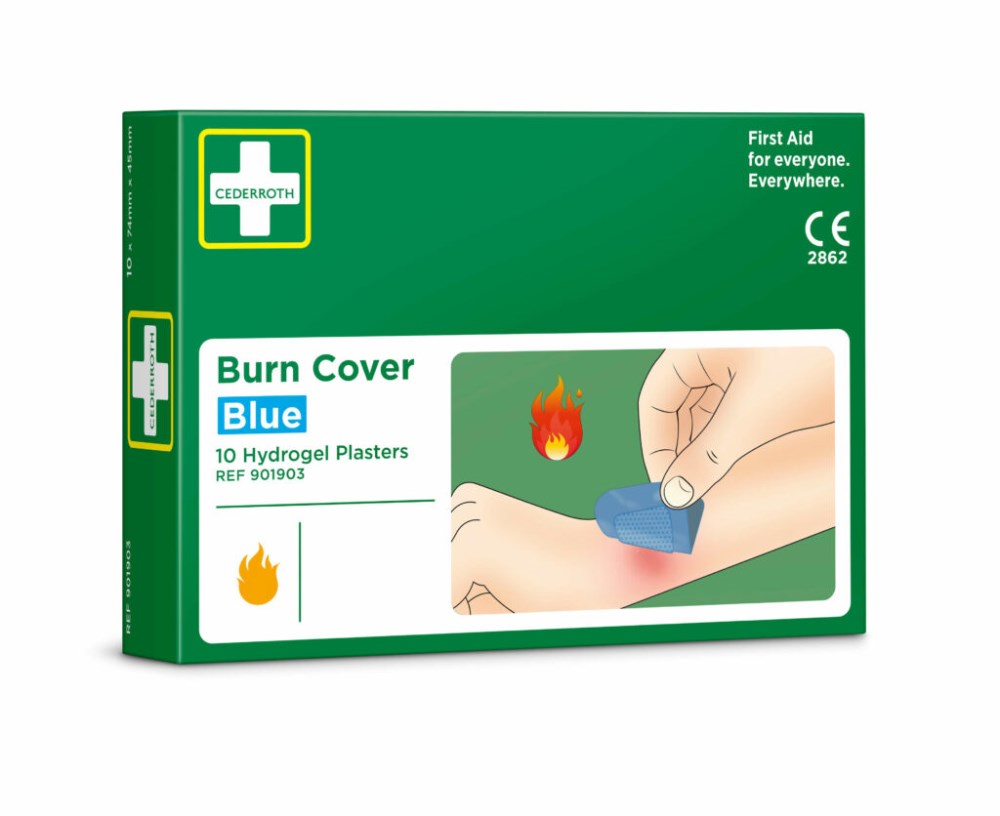 10 "Cederroth" Burn Cover, Hydrogelpflaster 74 mm x 45 mm