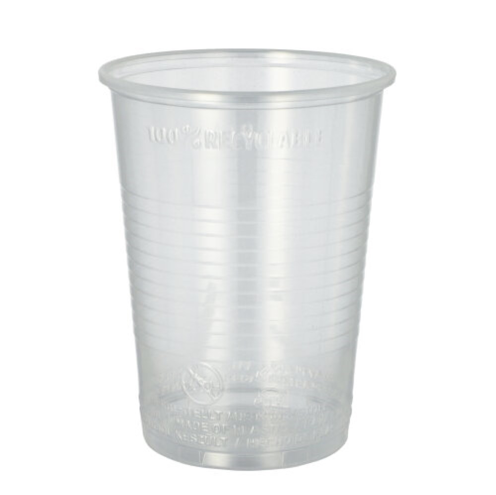 50 Trinkbecher, PP 0,4 l Ø 9,5 cm · 12,2 cm transparent mit Schaumrand